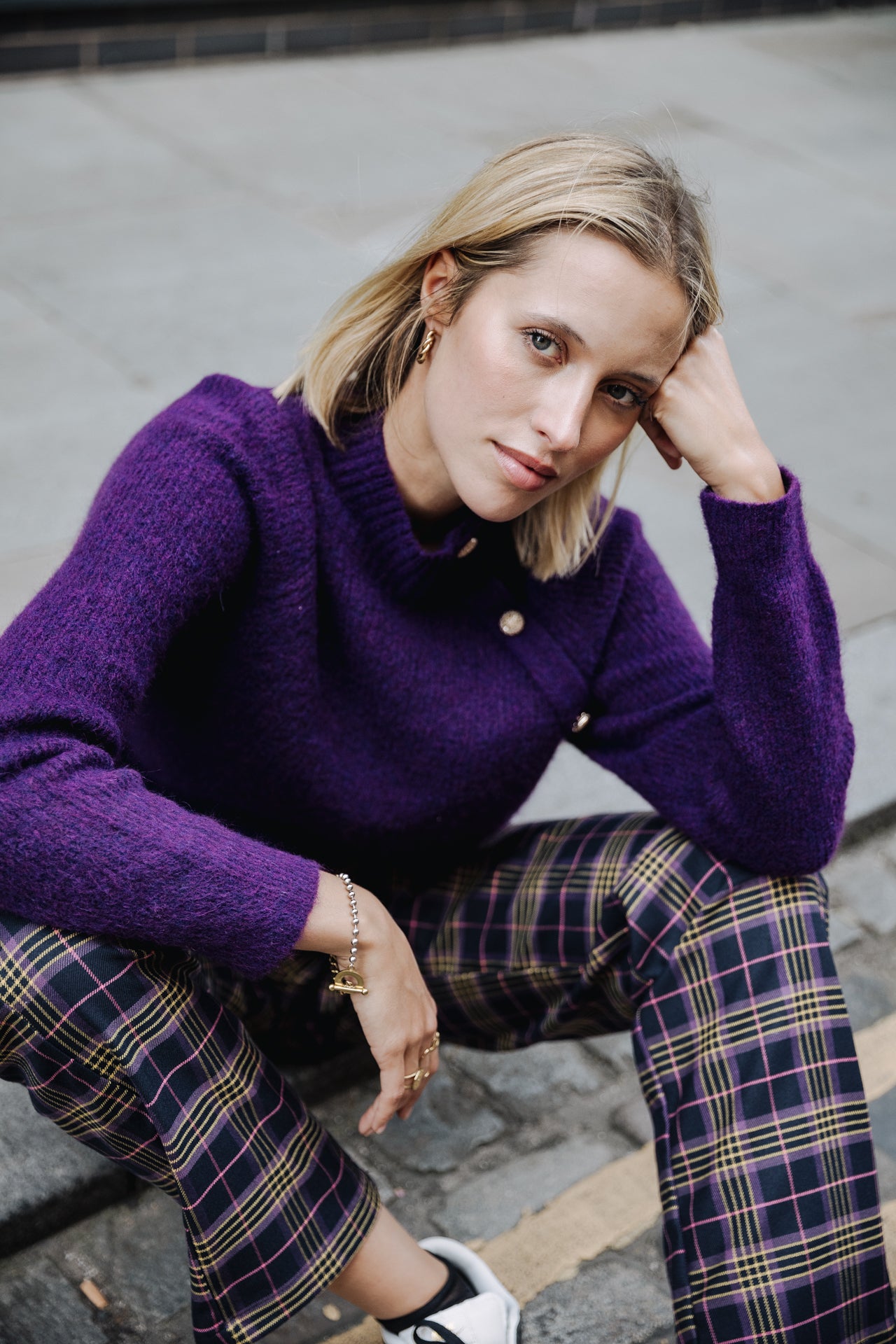 Pull manches longues Femme Princess imperial purple | Freeman T. Porter