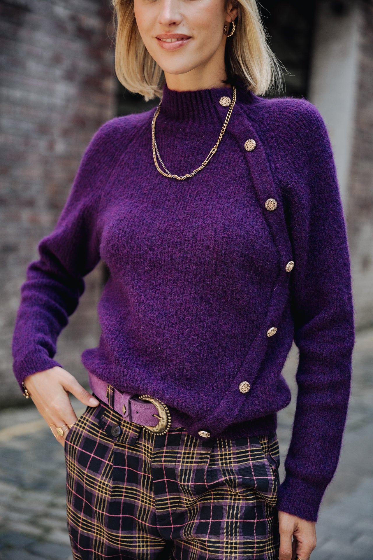 Pull manches longues Femme Princess imperial purple | Freeman T. Porter