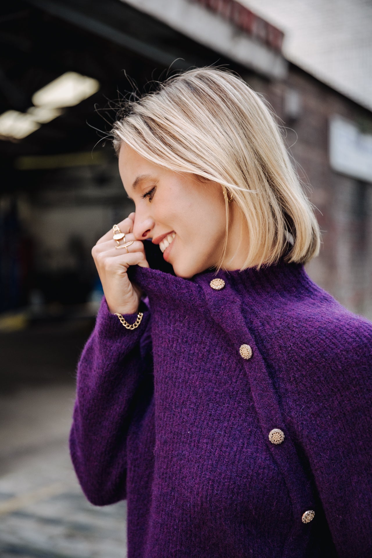 Pull manches longues Femme Princess imperial purple | Freeman T. Porter