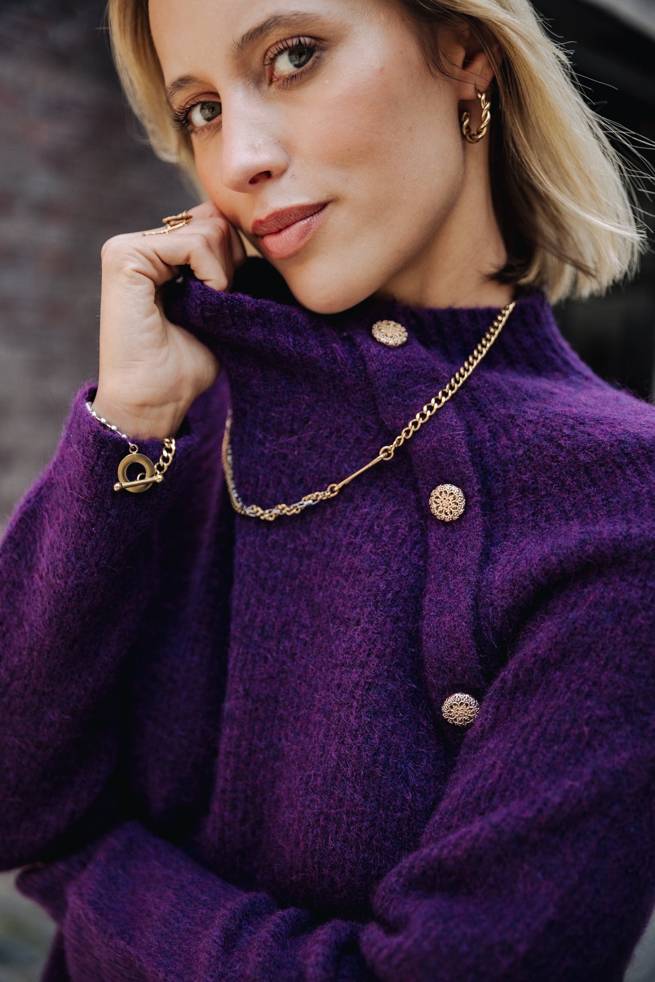 Pull manches longues Femme Princess imperial purple | Freeman T. Porter