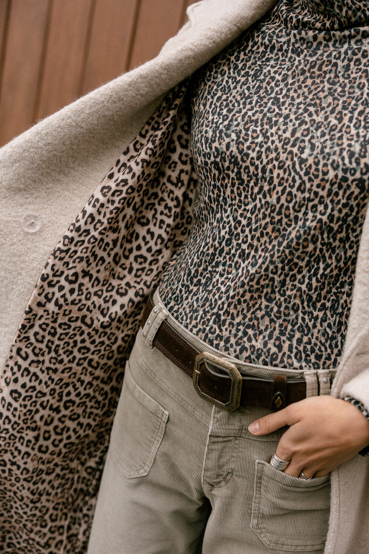 Manteau long en laine bouillie Femme Millie Boiled beige | Freeman T. Porter