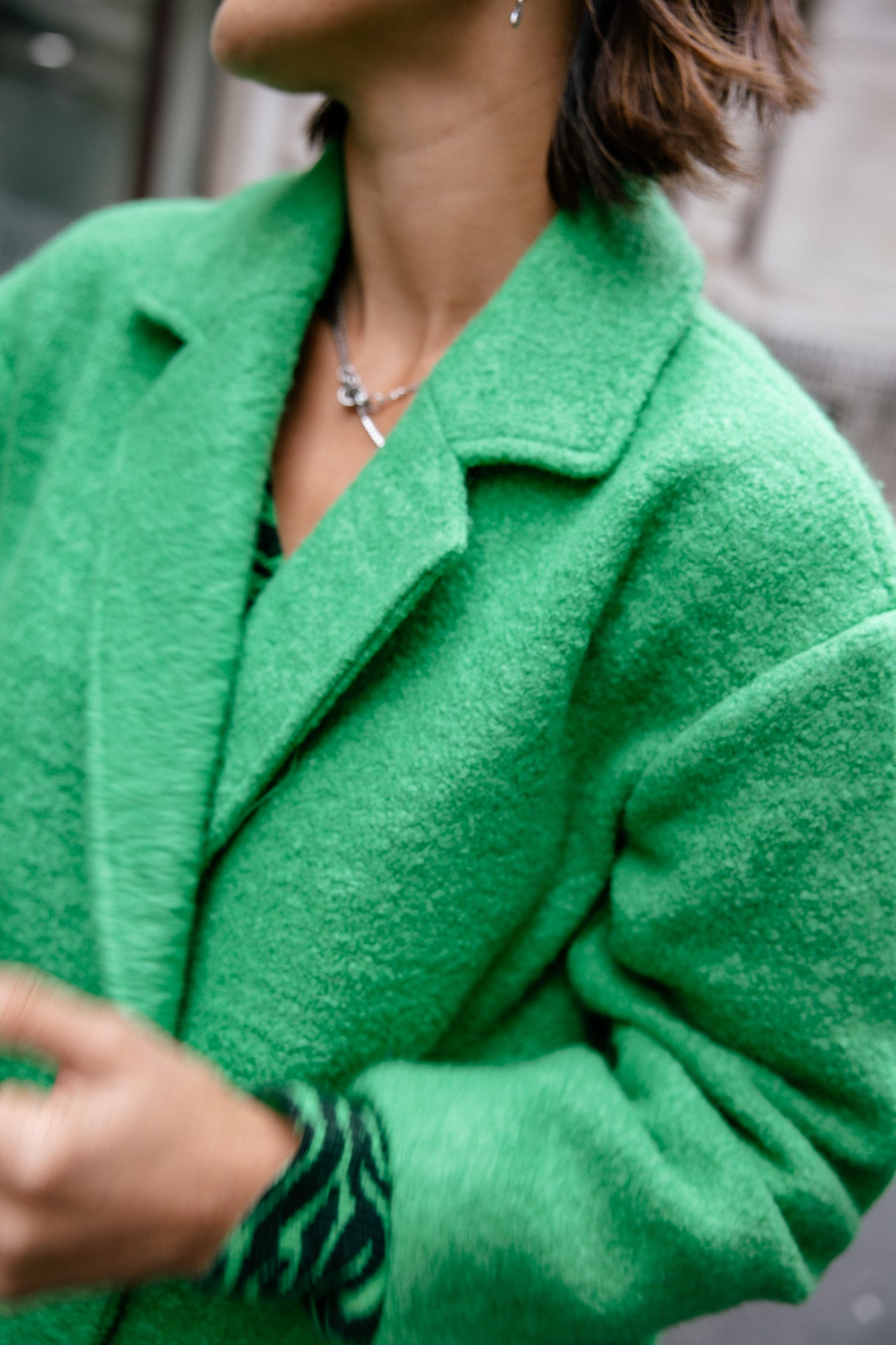 Manteau long en laine bouillie Femme Millie Boiled jolly green | Freeman T. Porter