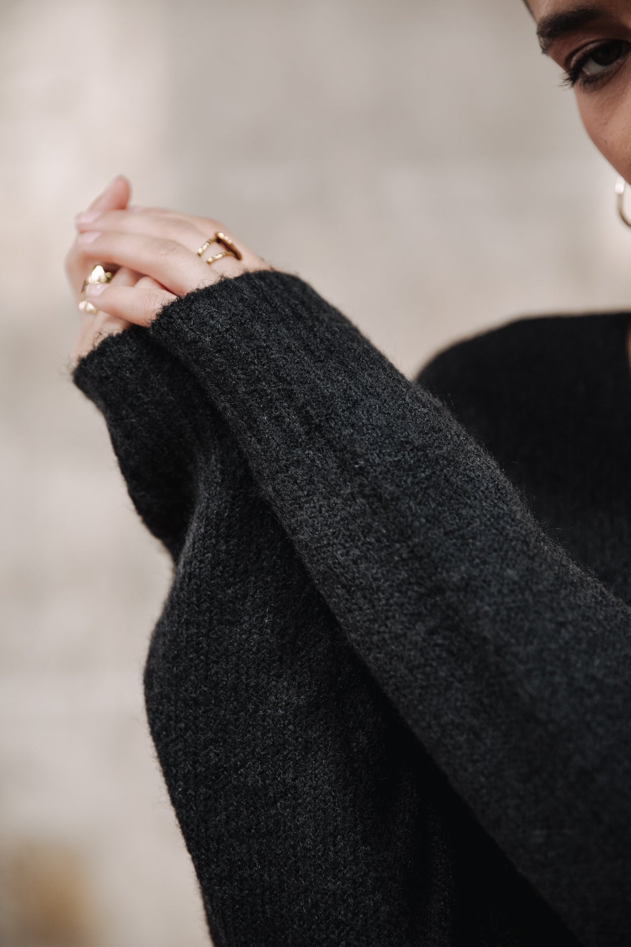 Pull col V Femme Isabel black | Freeman T. Porter