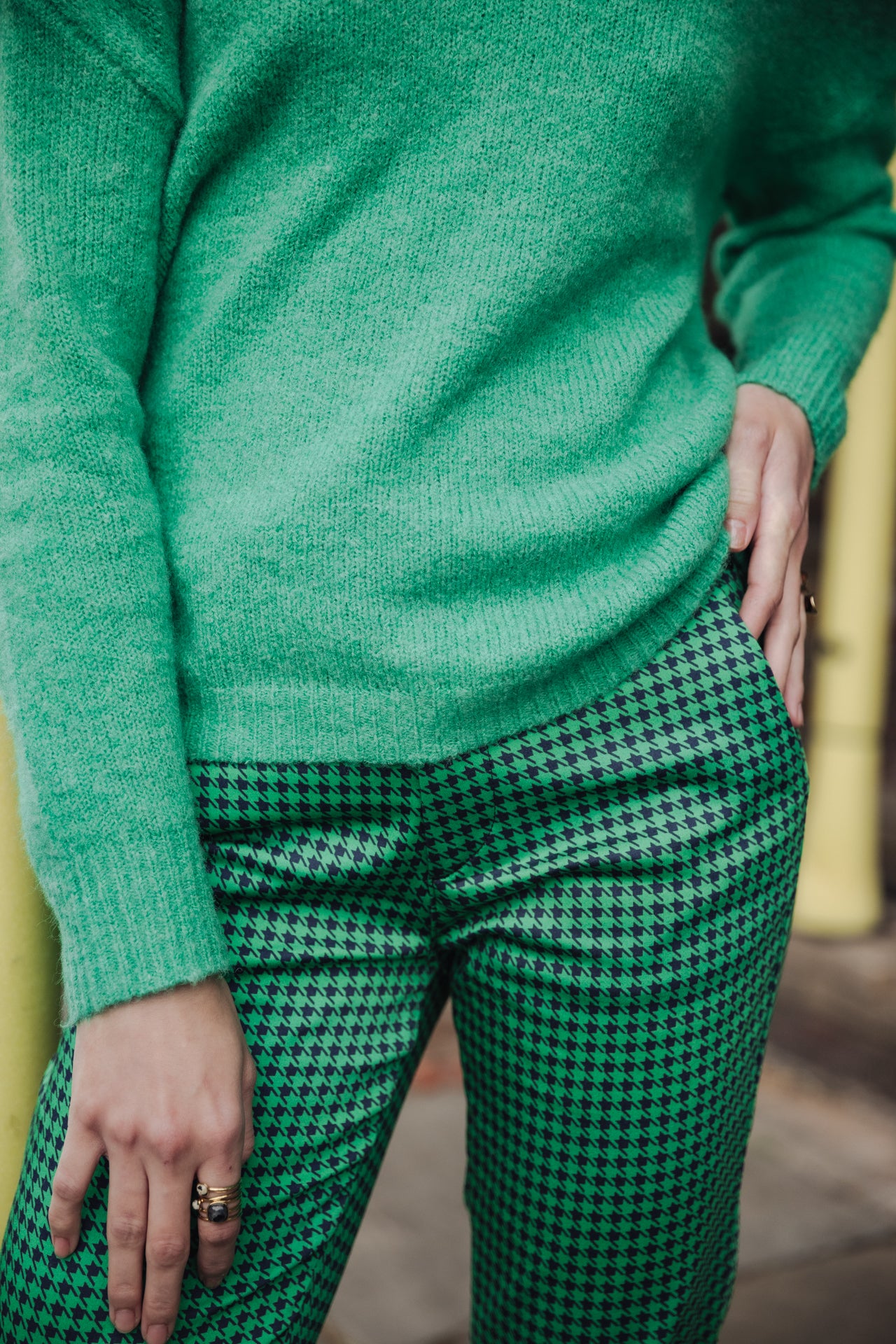 Pull col V Femme Isabel fern green | Freeman T. Porter