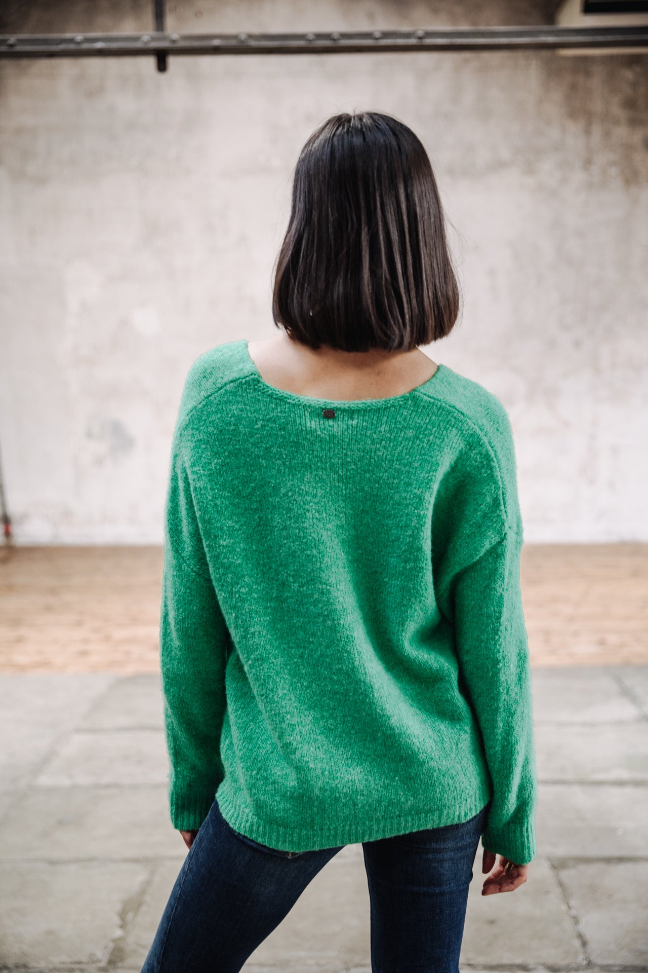 Pull col V Femme Isabel fern green | Freeman T. Porter