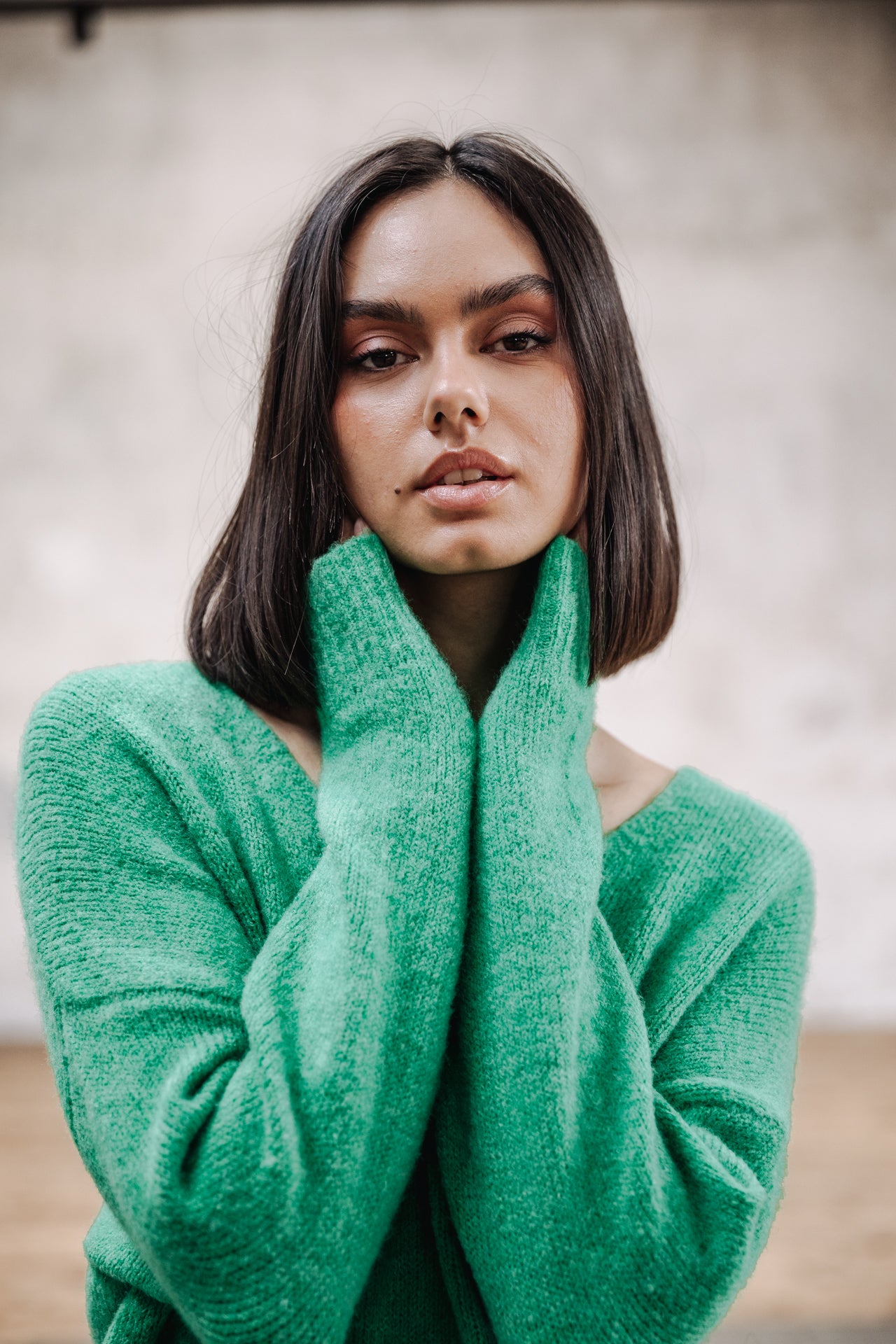 Pull col V Femme Isabel fern green | Freeman T. Porter