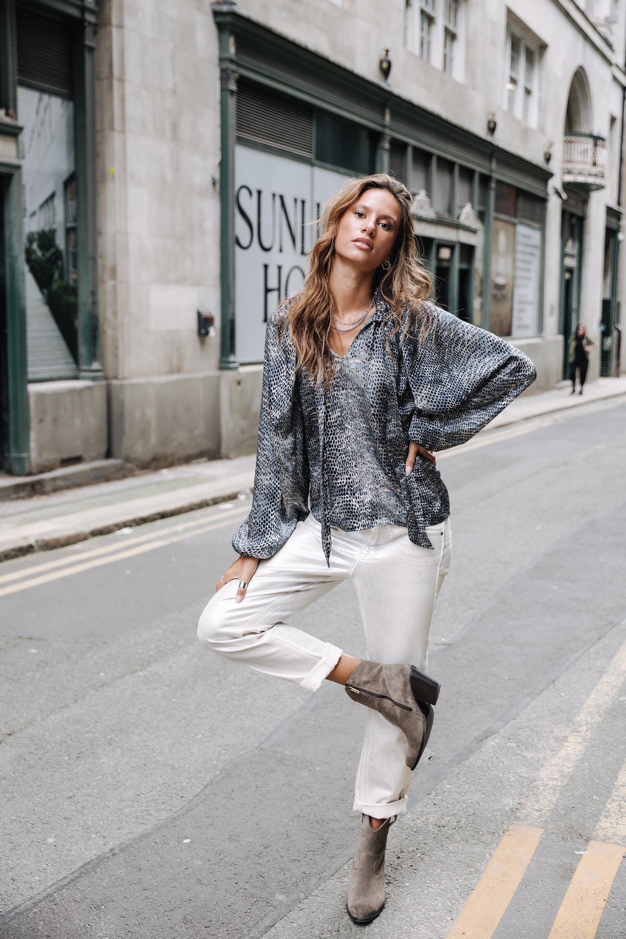 Blouse oversize Mujer Coraline Appaloosa storm blue | Freeman T. Porter