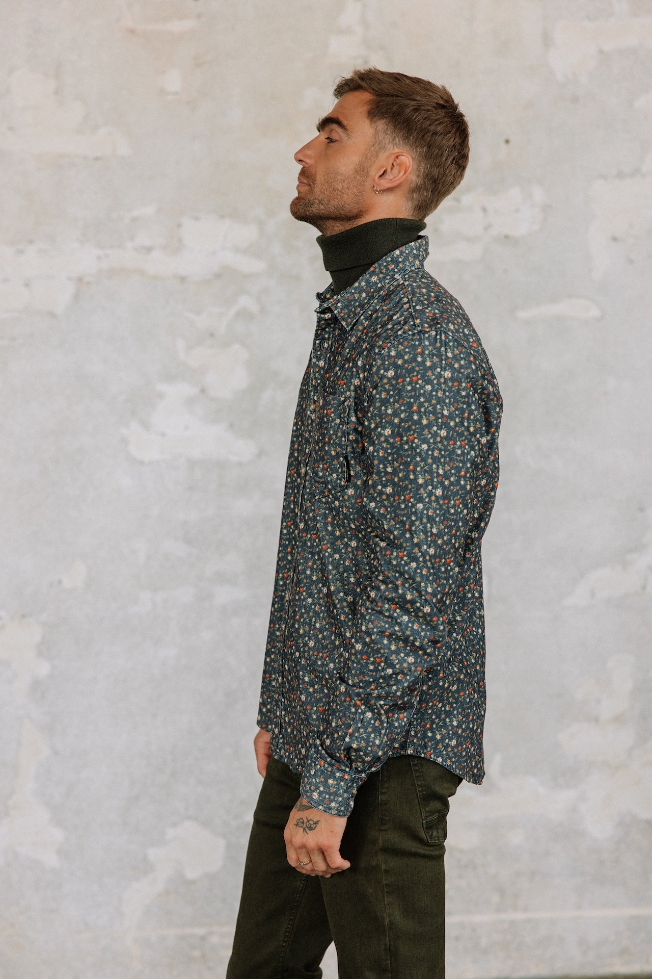 Chemise manches longues Hombres Jeremiah Cord Flower original | Freeman T. Porter