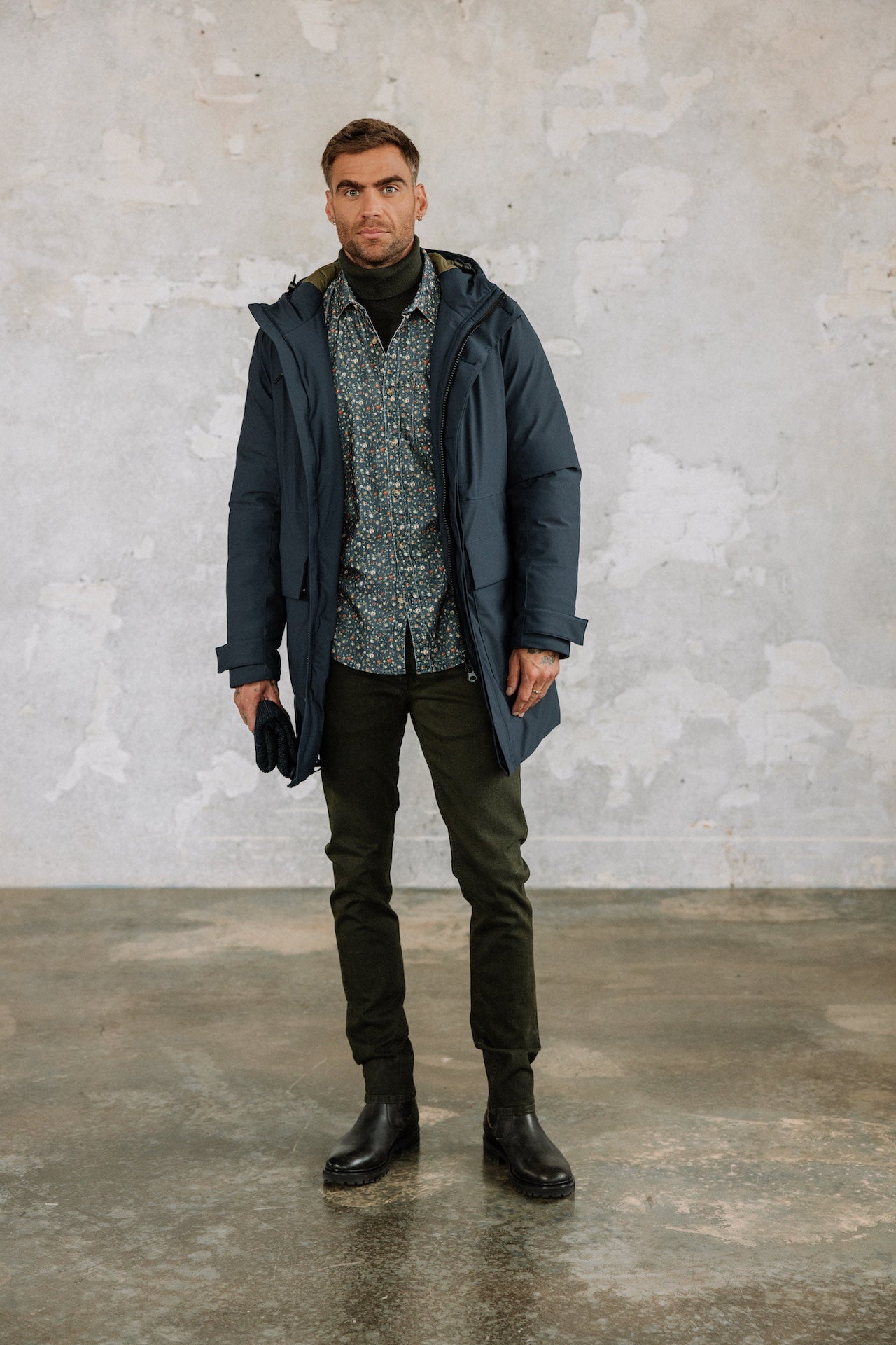 Chemise manches longues Hombres Jeremiah Cord Flower original | Freeman T. Porter
