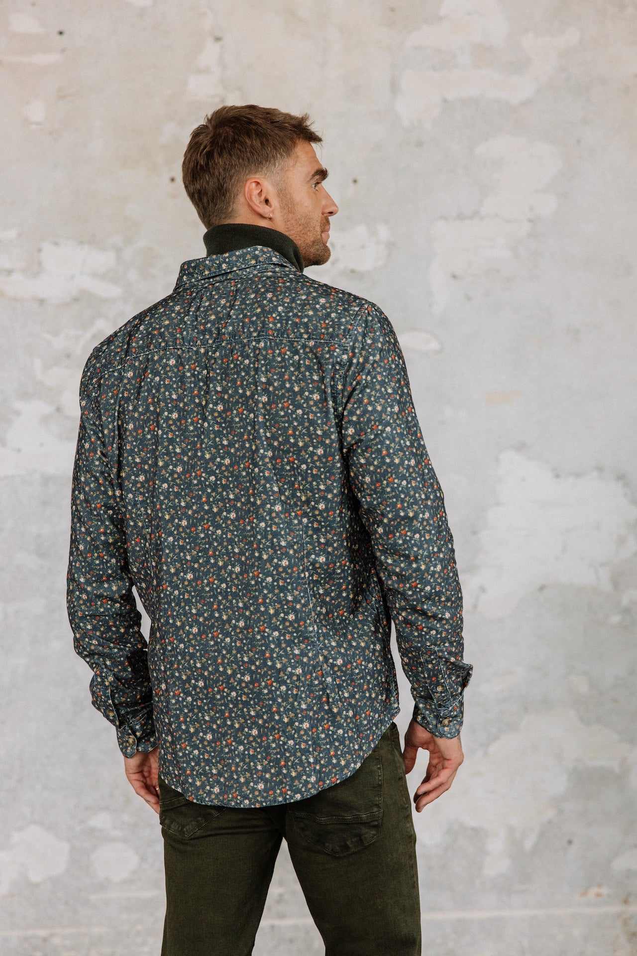 Chemise manches longues Hombres Jeremiah Cord Flower original | Freeman T. Porter