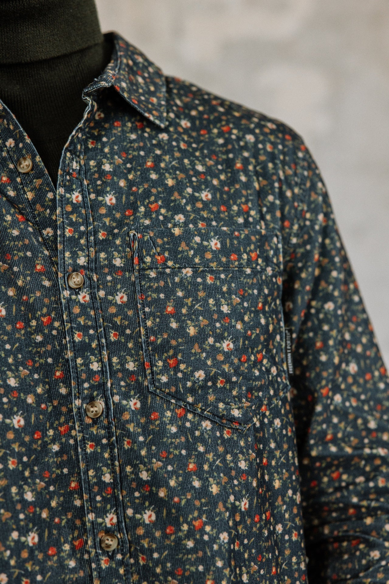 Chemise manches longues Hombres Jeremiah Cord Flower original | Freeman T. Porter
