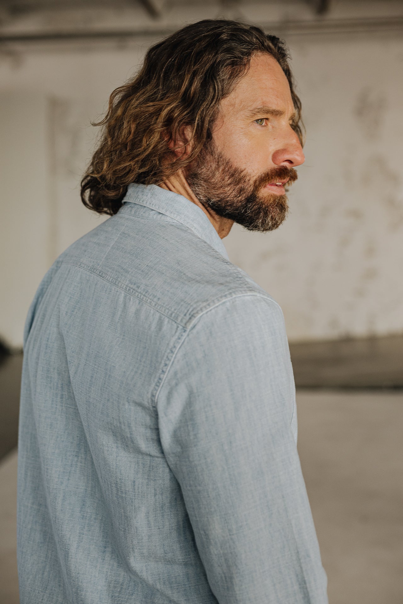Chemise straight Homme Bolton chambray blue | Freeman T. Porter
