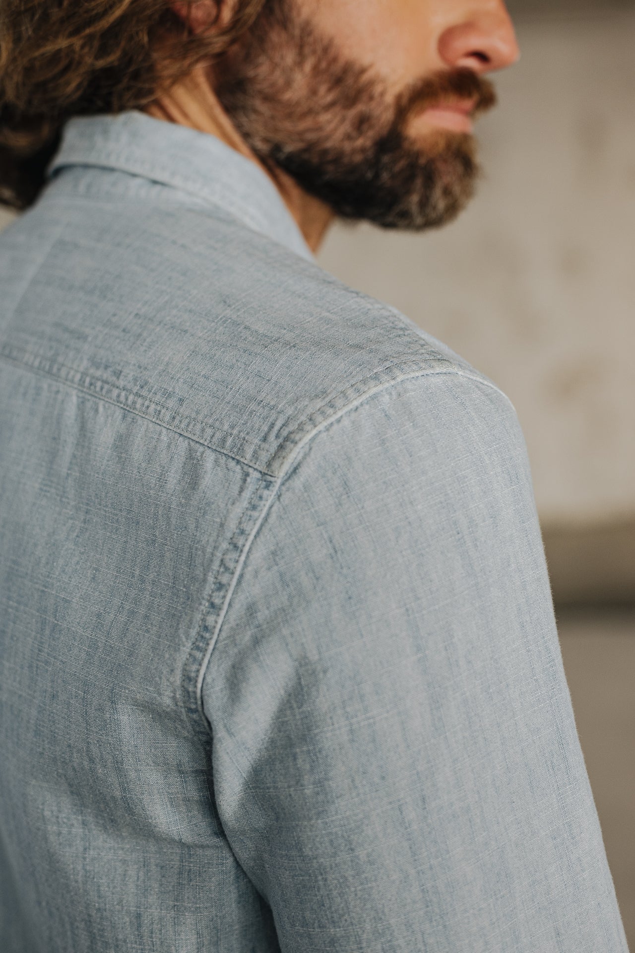 Chemise straight Homme Bolton chambray blue | Freeman T. Porter