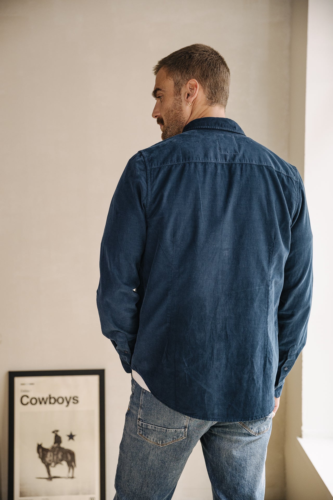 Chemise manches longues Hombres Yoris Milleraies navy | Freeman T. Porter