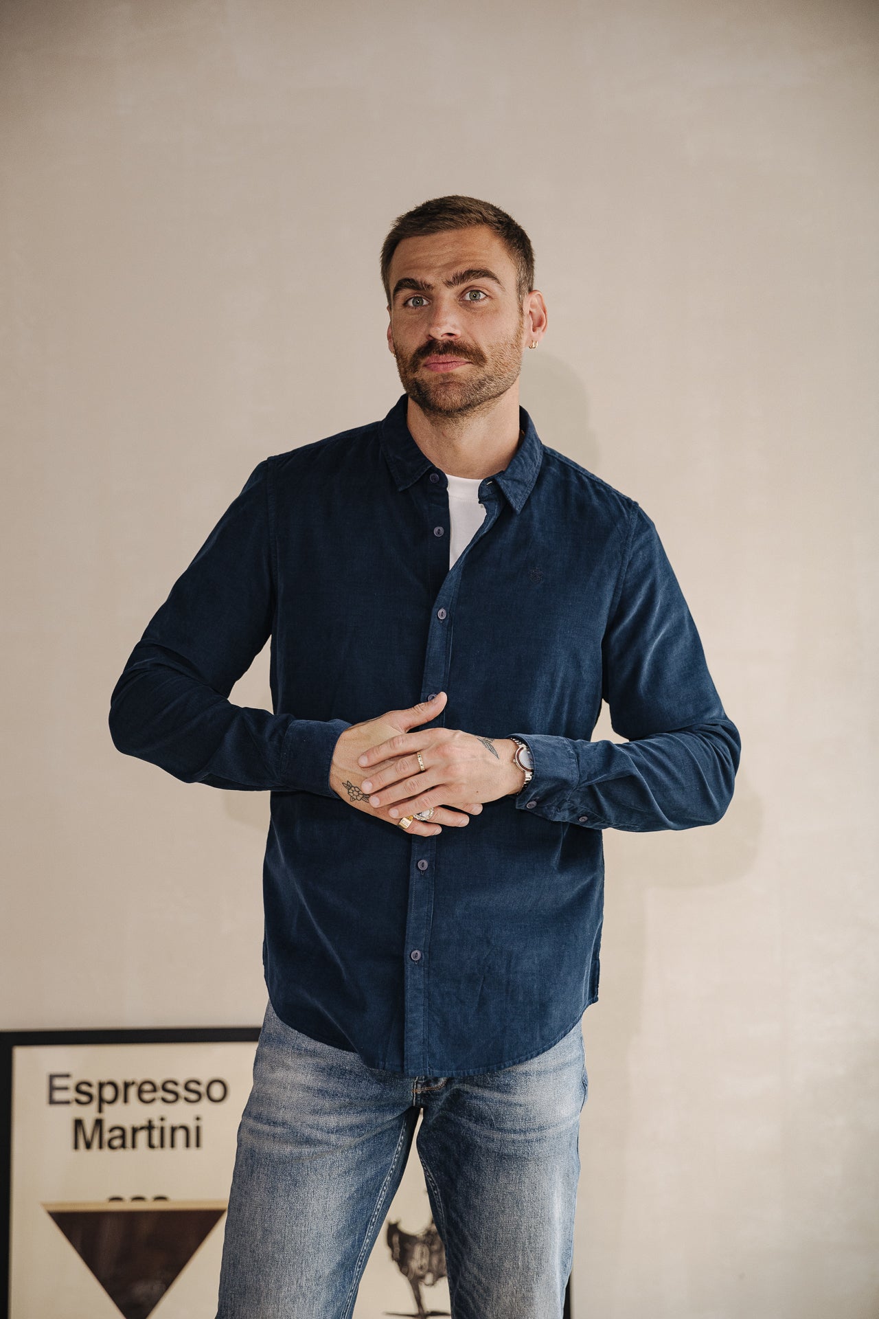 Chemise manches longues Hombres Yoris Milleraies navy | Freeman T. Porter
