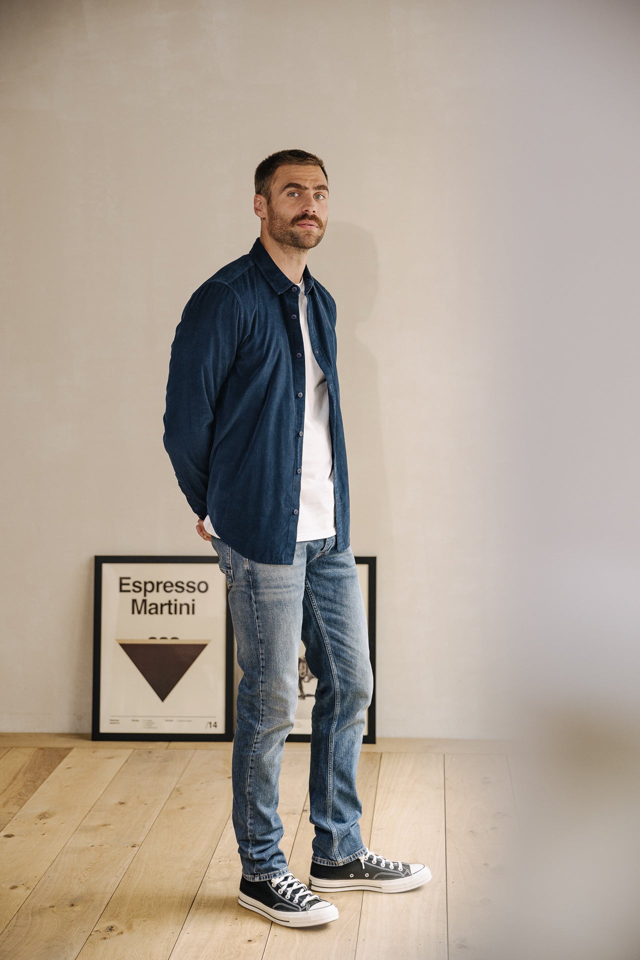Chemise manches longues Hombres Yoris Milleraies navy | Freeman T. Porter