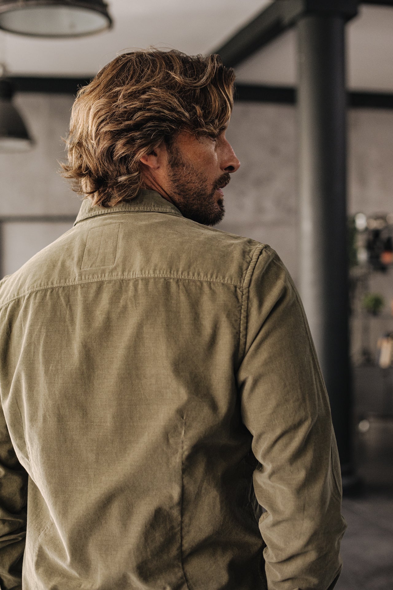 Chemise manches longues Homme Yoris Milleraies olive night | Freeman T. Porter