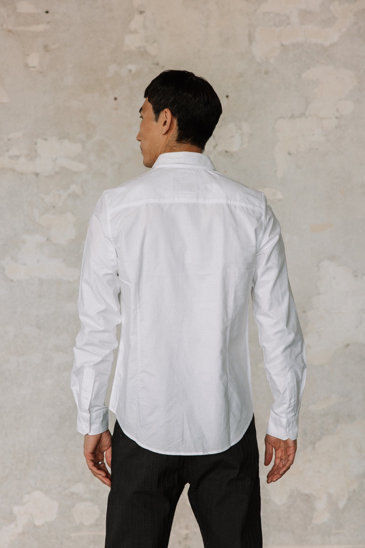 Chemise cintrée Mann Yoris Oxford Brushed white | Freeman T. Porter