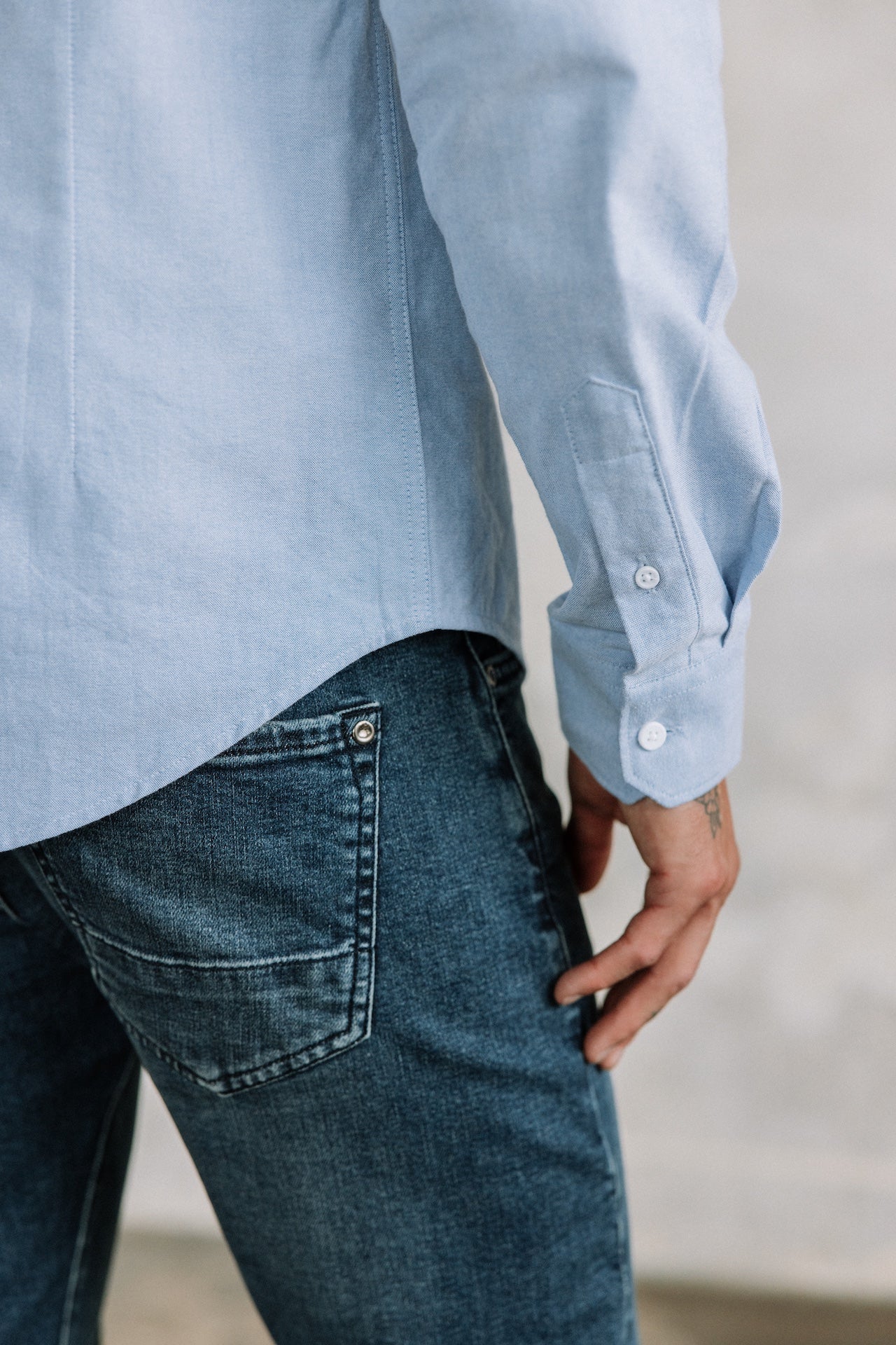 Fitted shirt Men Yoris Oxford Brushed light blue | Freeman T. Porter