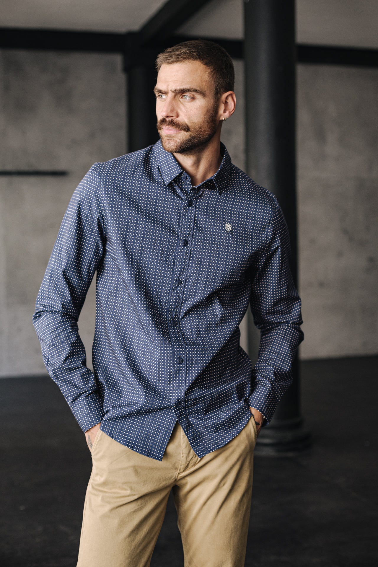 Chemise ajustée Homme Yoris Puntini peacoat | Freeman T. Porter