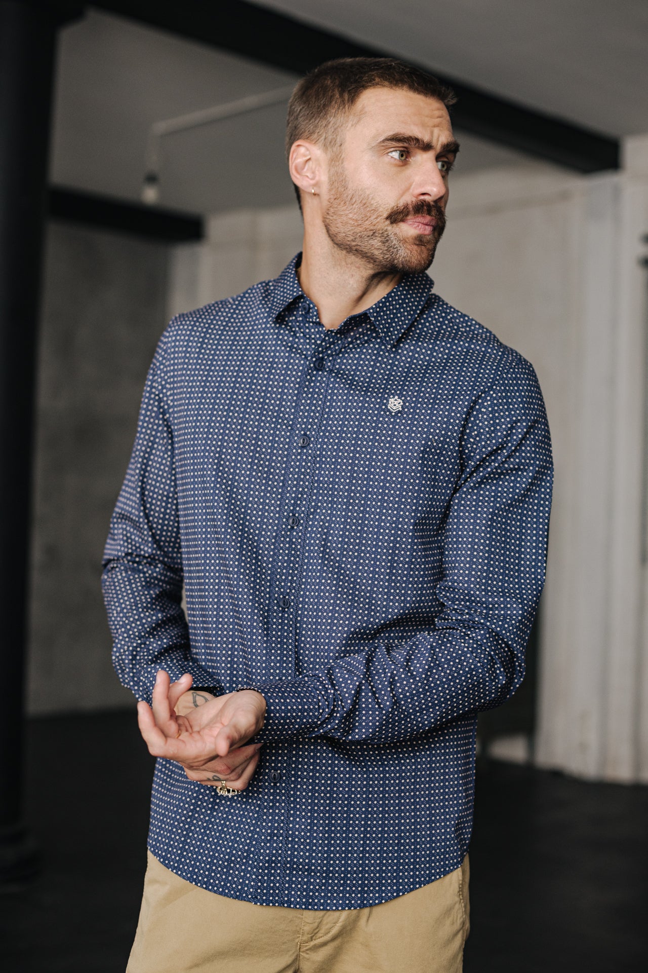 Chemise ajustée Homme Yoris Puntini peacoat | Freeman T. Porter