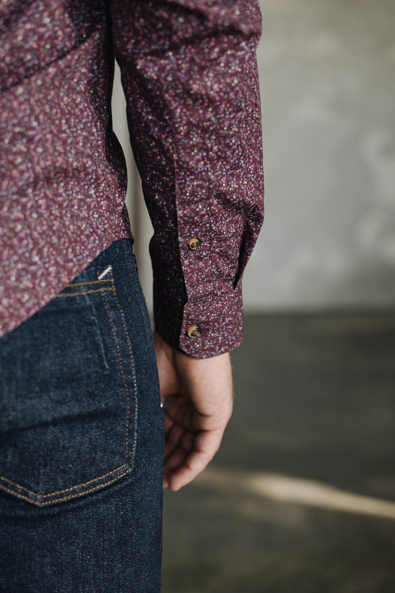 Chemise manches longues Mann Yoris Rosiano burgundy | Freeman T. Porter