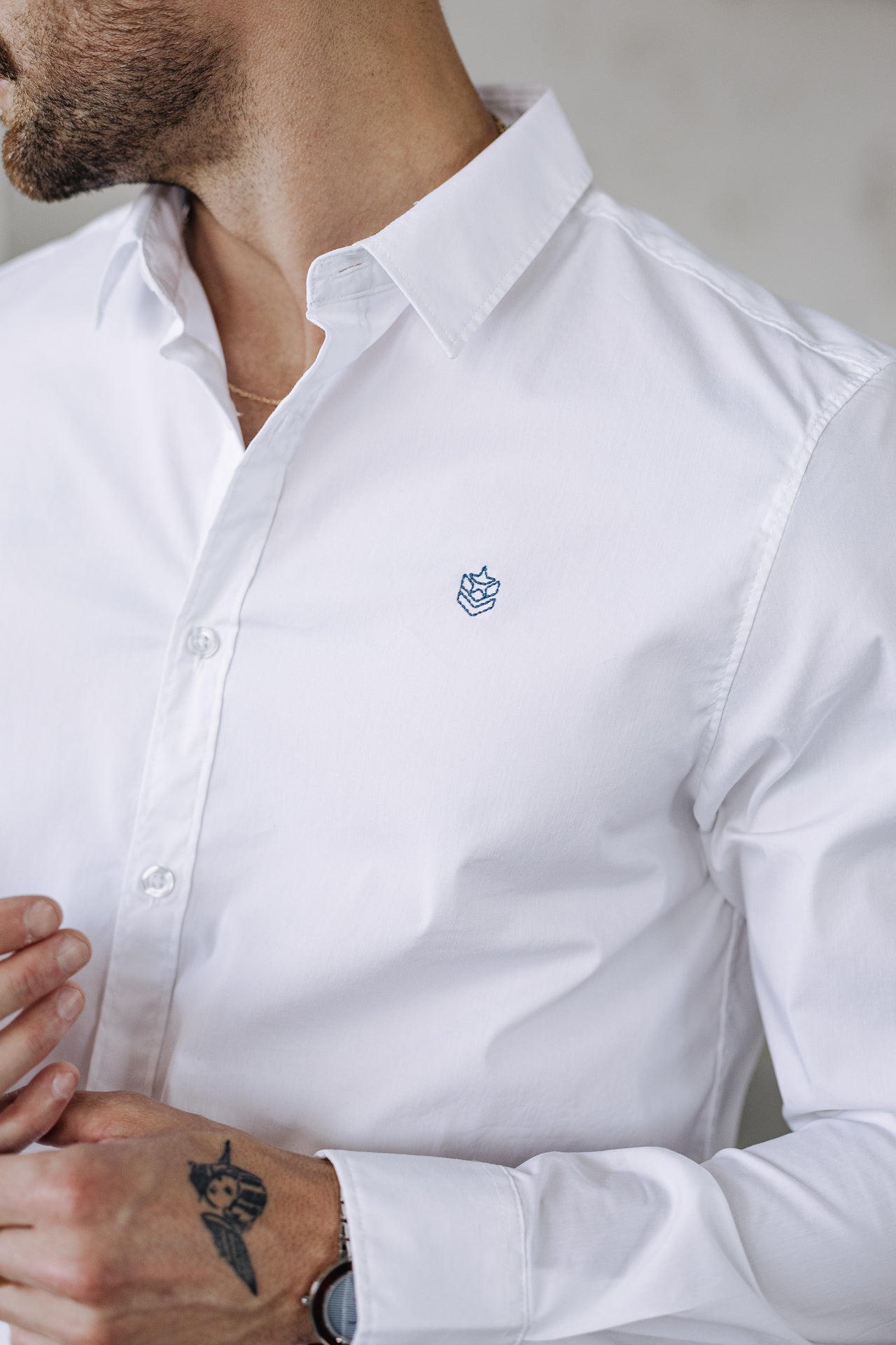 Chemise manches longues Men Yoris Poplin Stretch white | Freeman T. Porter