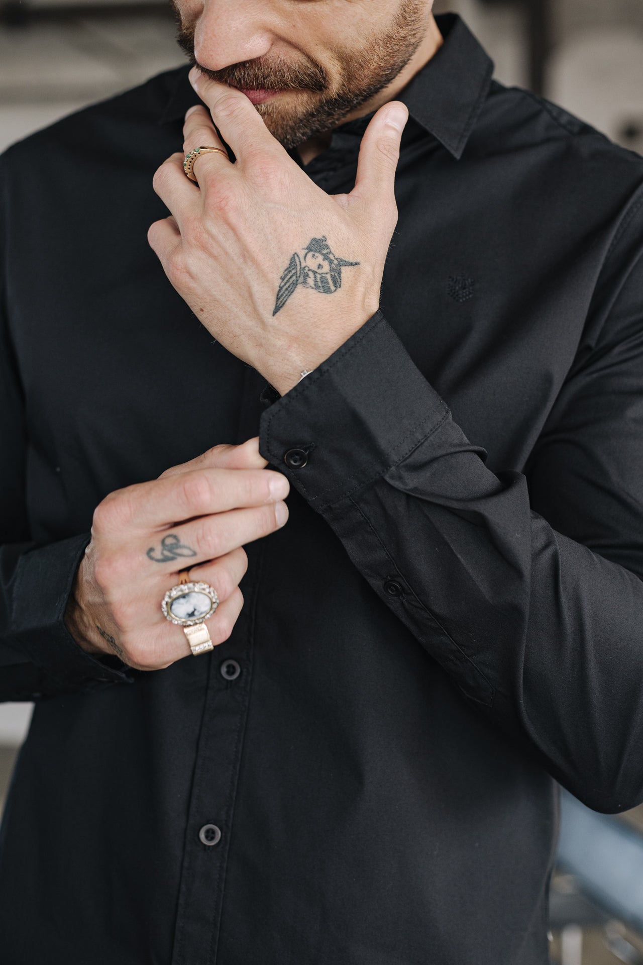 Chemise manches longues Men Yoris Poplin Stretch black | Freeman T. Porter
