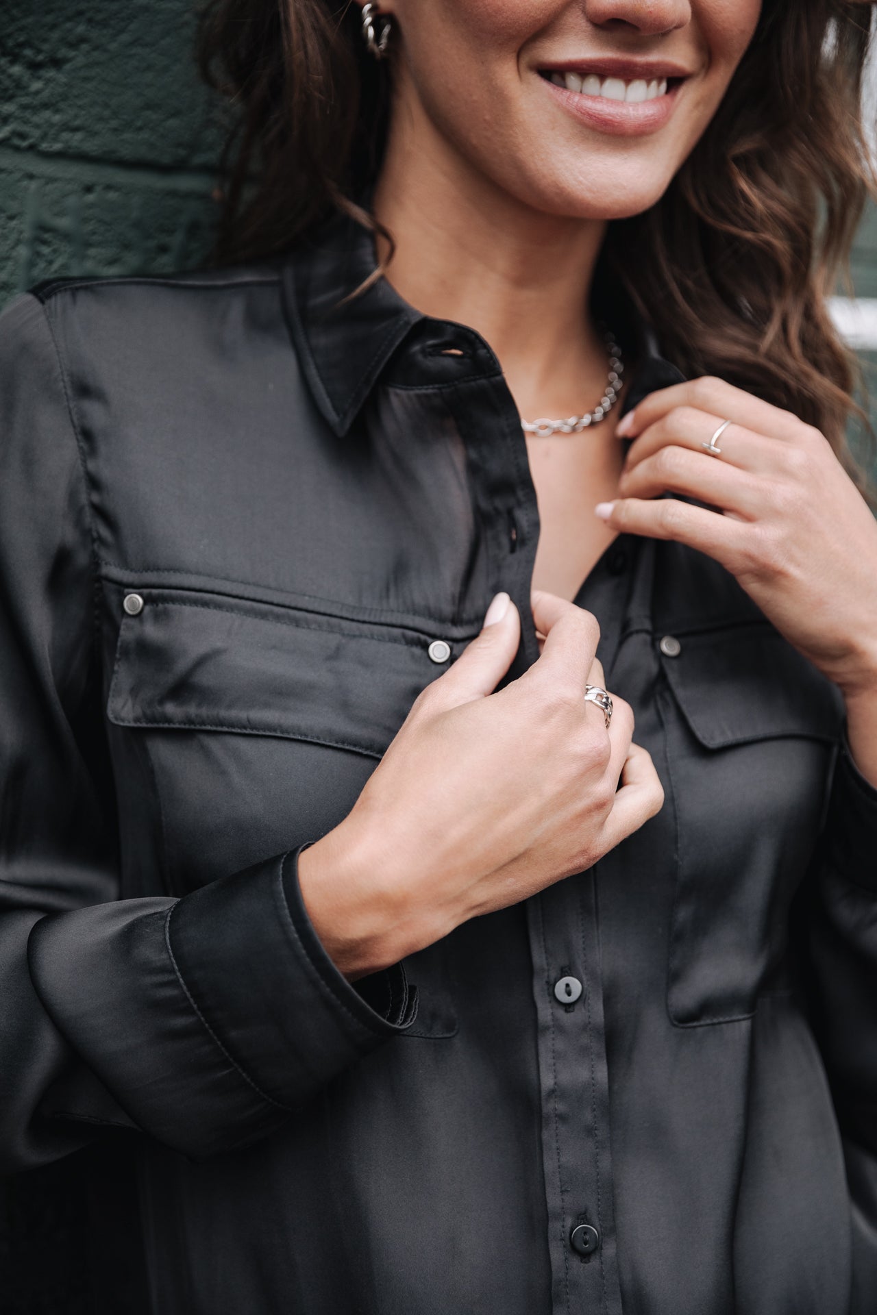 Chemise manches longues Mujer Clorisse Plain black | Freeman T. Porter