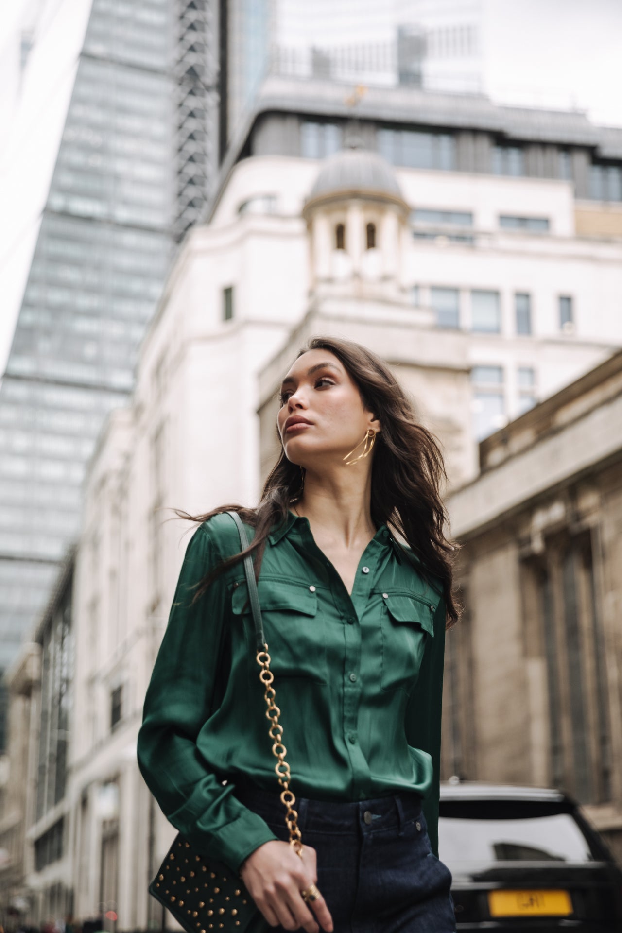 Chemise manches longues Frau Clorisse Plain evergreen | Freeman T. Porter