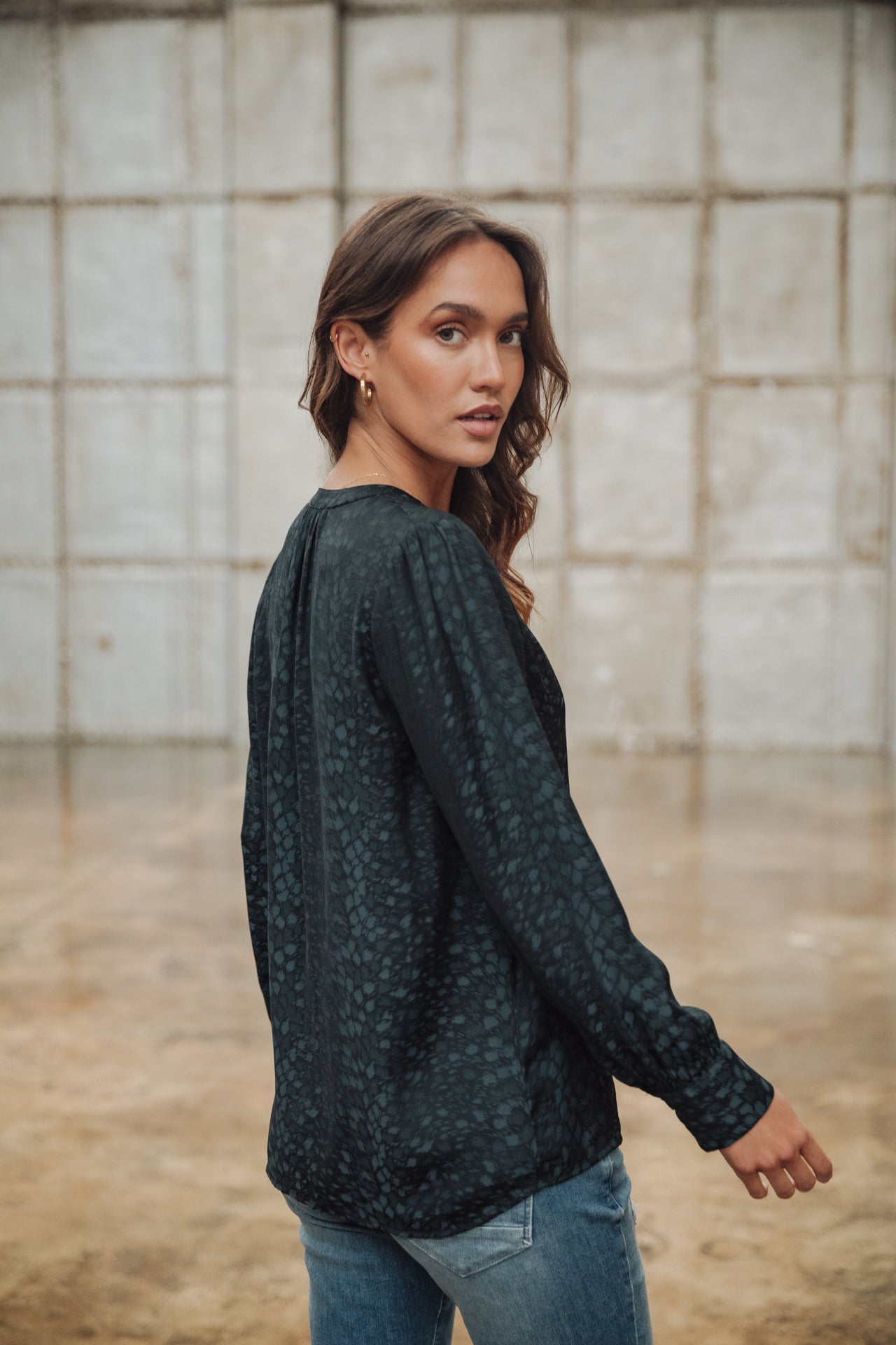 Top manches longues Mujer Beldone Jacquard storm blue | Freeman T. Porter