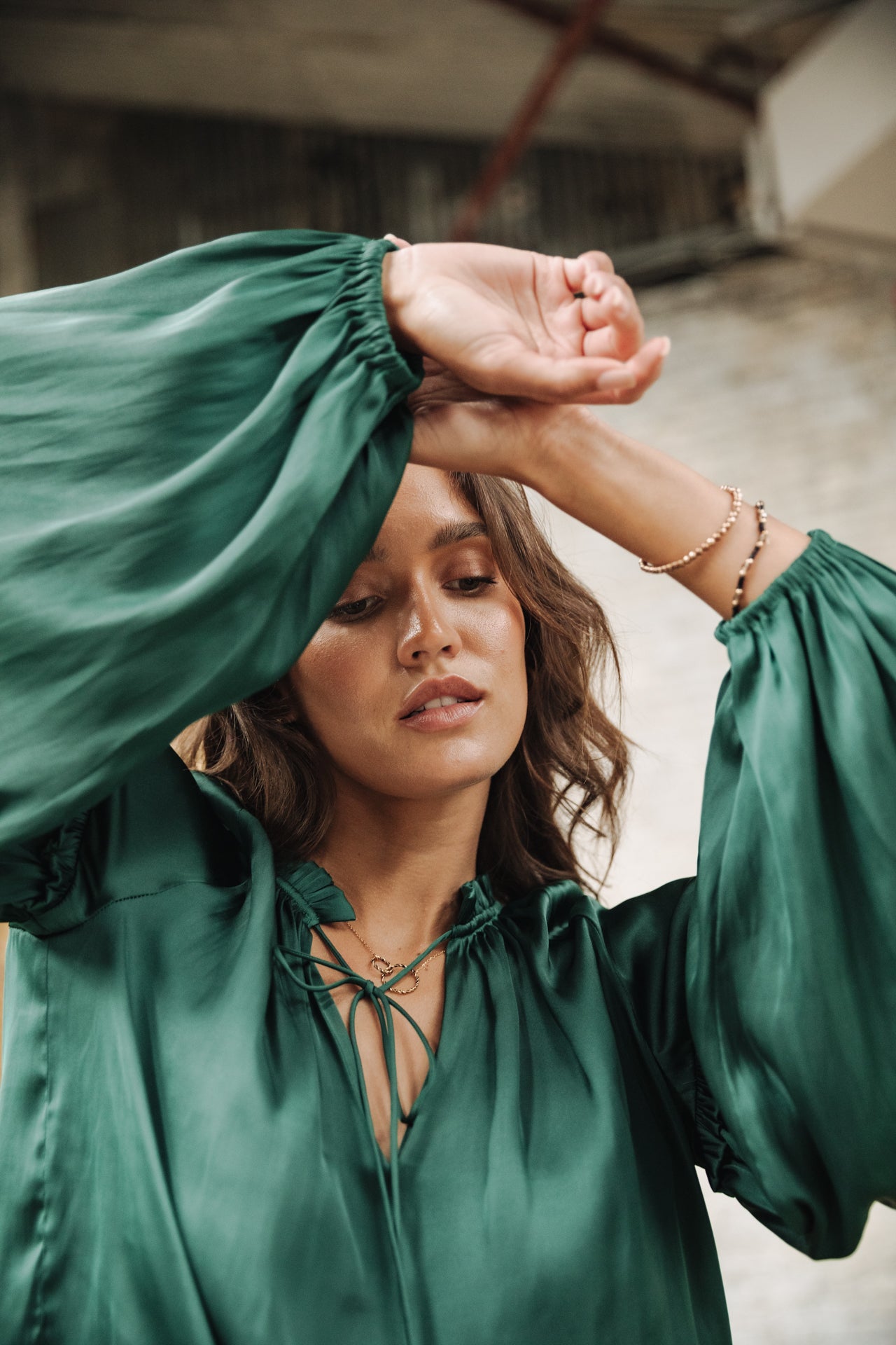 Blouse satinée Femme Bloomine Plain evergreen | Freeman T. Porter