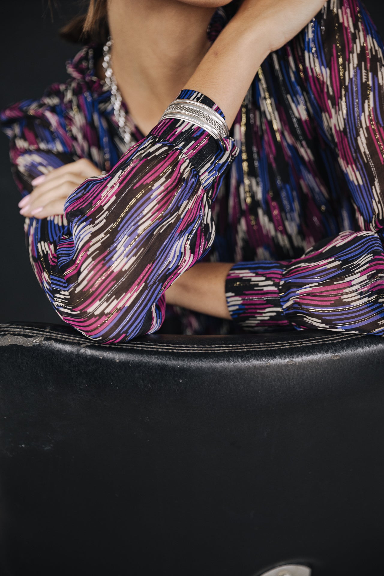 Top manches longues Frau Boeme Funky Wood black | Freeman T. Porter