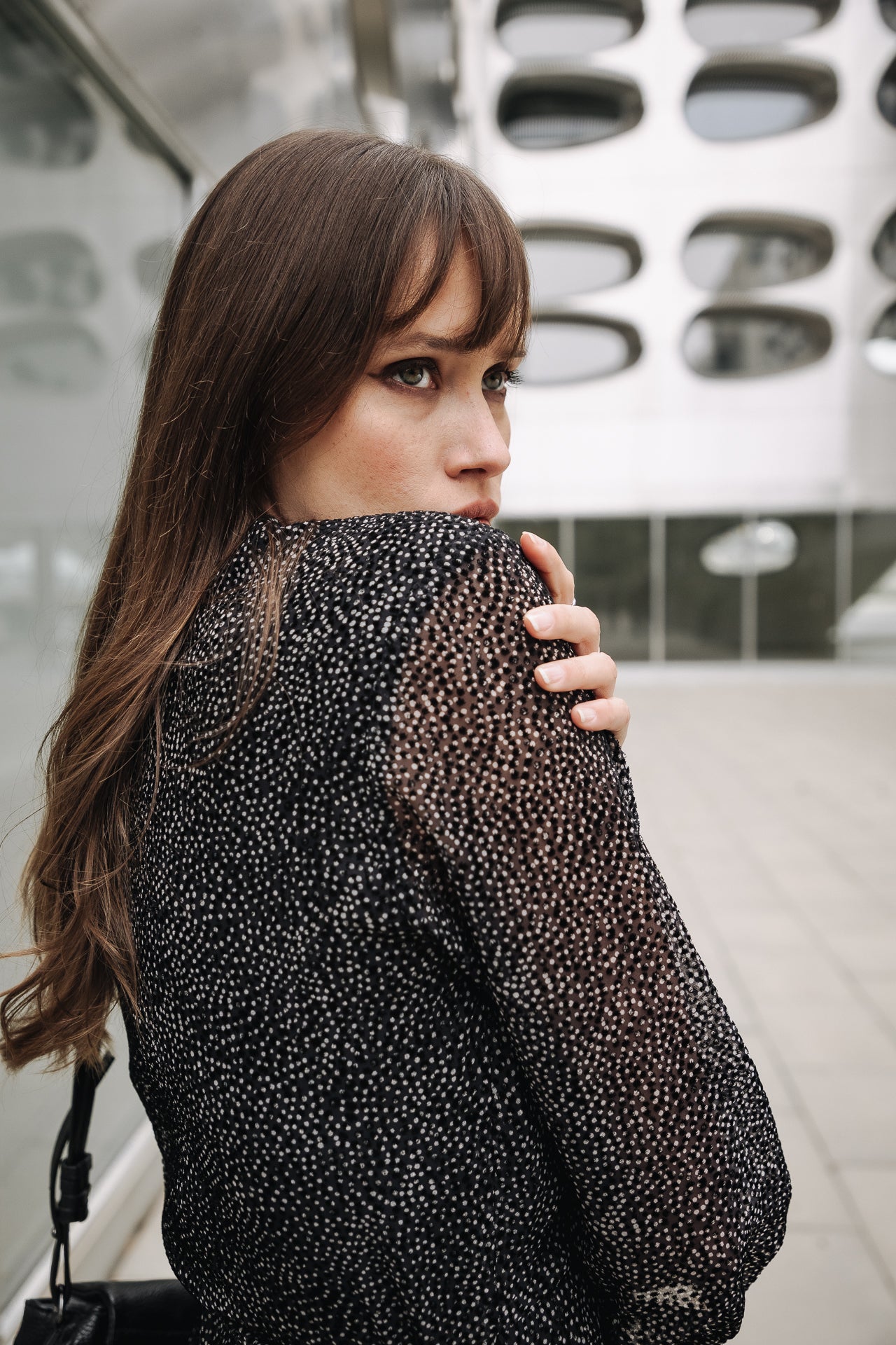 Robe porte-feuille Frau Regate Plumetis black | Freeman T. Porter
