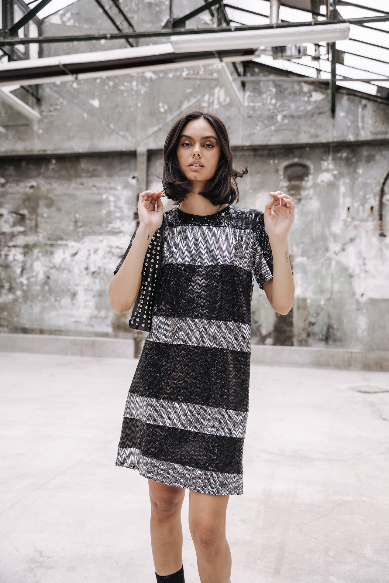 Robe à sequins Frau Ritchie black | Freeman T. Porter