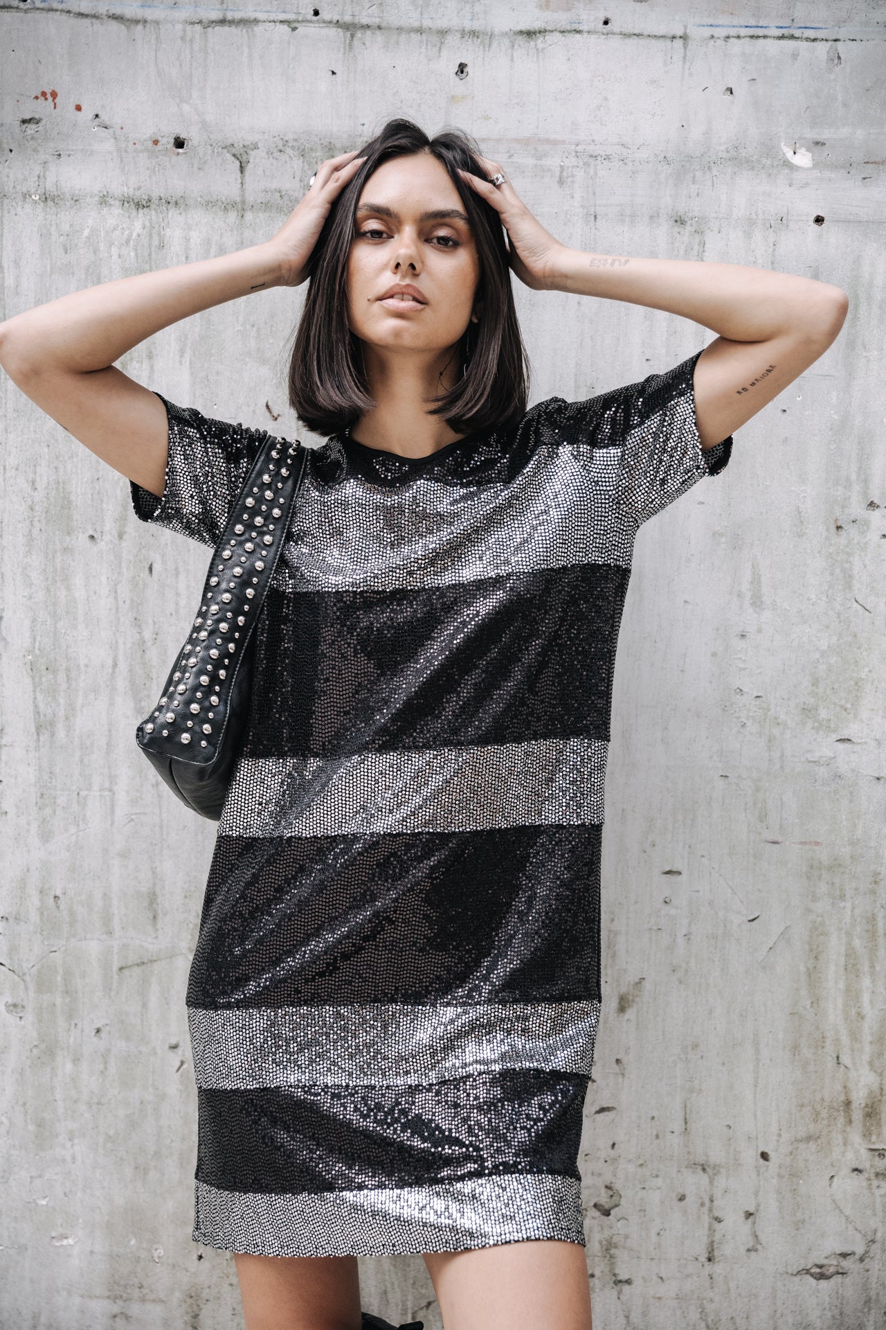 Robe à sequins Frau Ritchie black | Freeman T. Porter