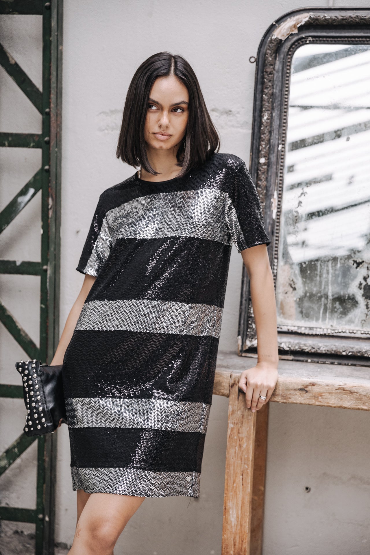 Robe à sequins Frau Ritchie black | Freeman T. Porter