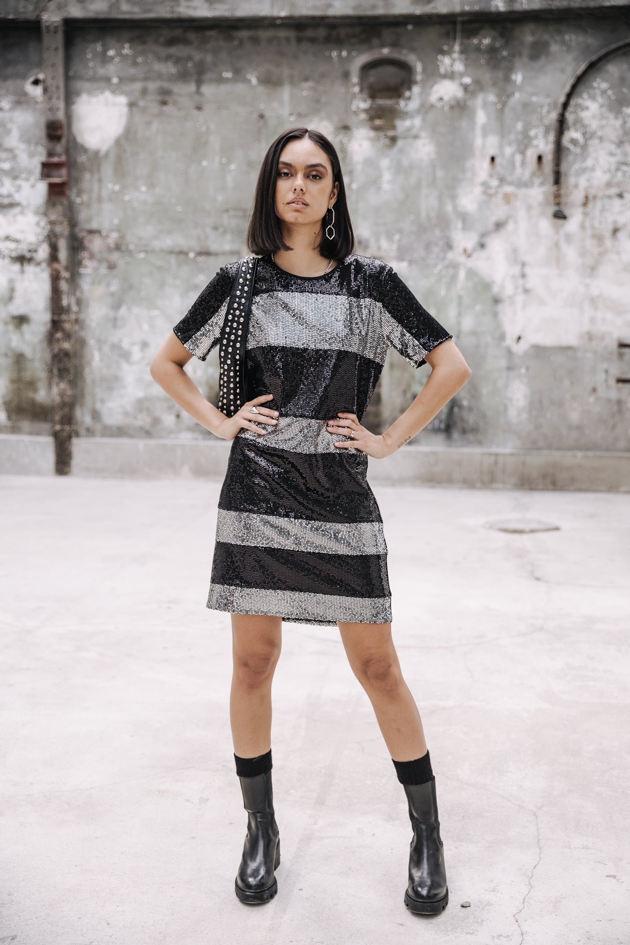 Robe à sequins Frau Ritchie black | Freeman T. Porter