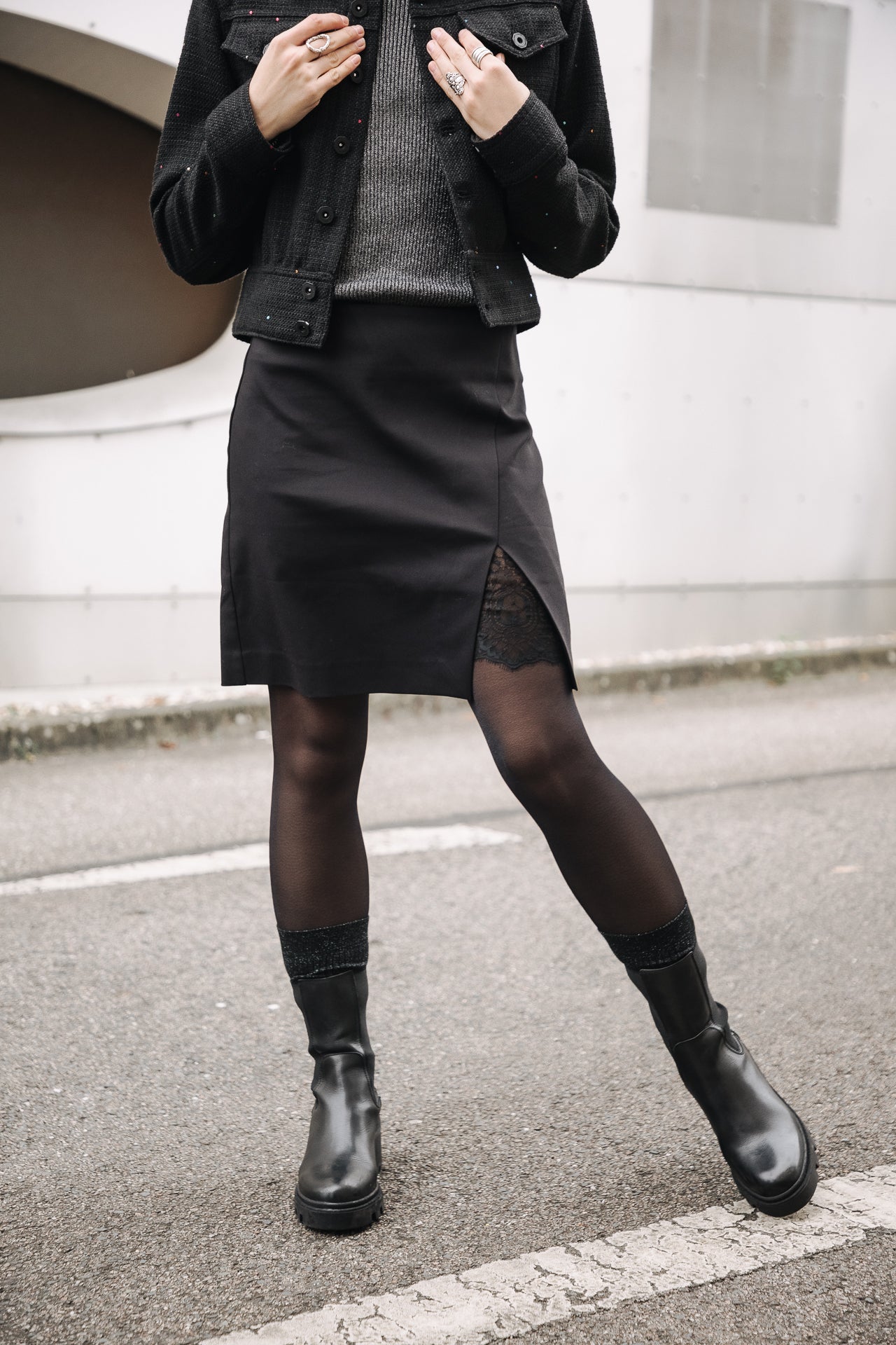 Jupe courte croisée Femme Jastia Plain black | Freeman T. Porter