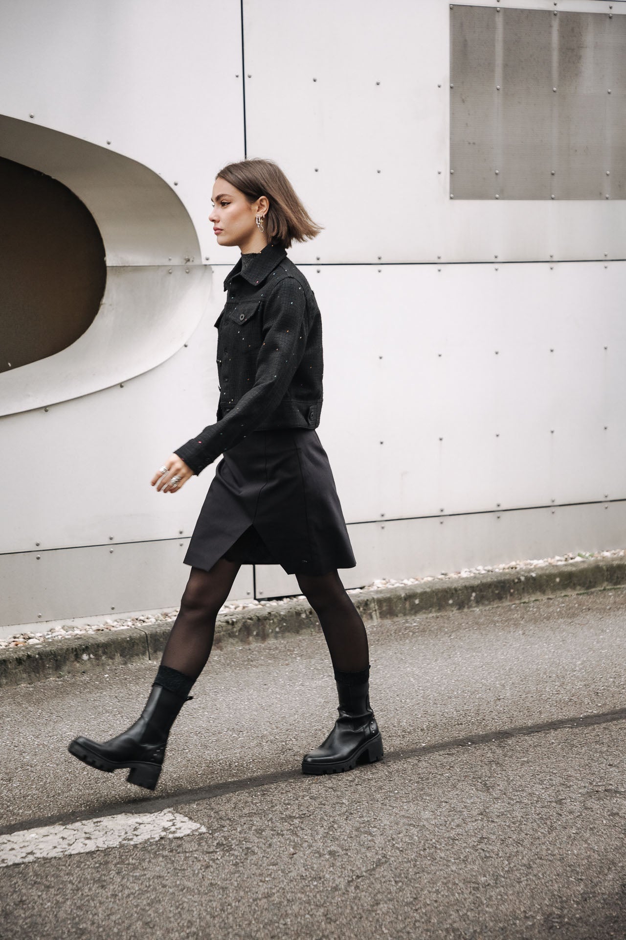 Jupe courte croisée Femme Jastia Plain black | Freeman T. Porter