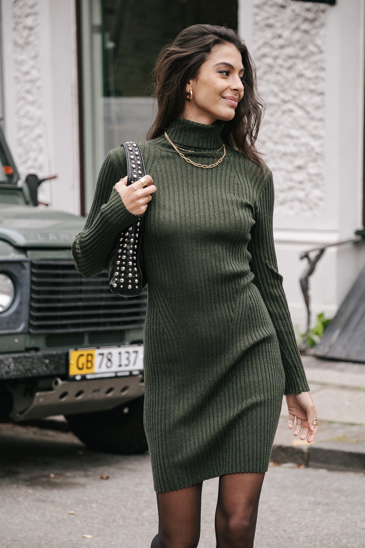 Robe pull lurex Femme Rummy Lurex forest green | Freeman T. Porter