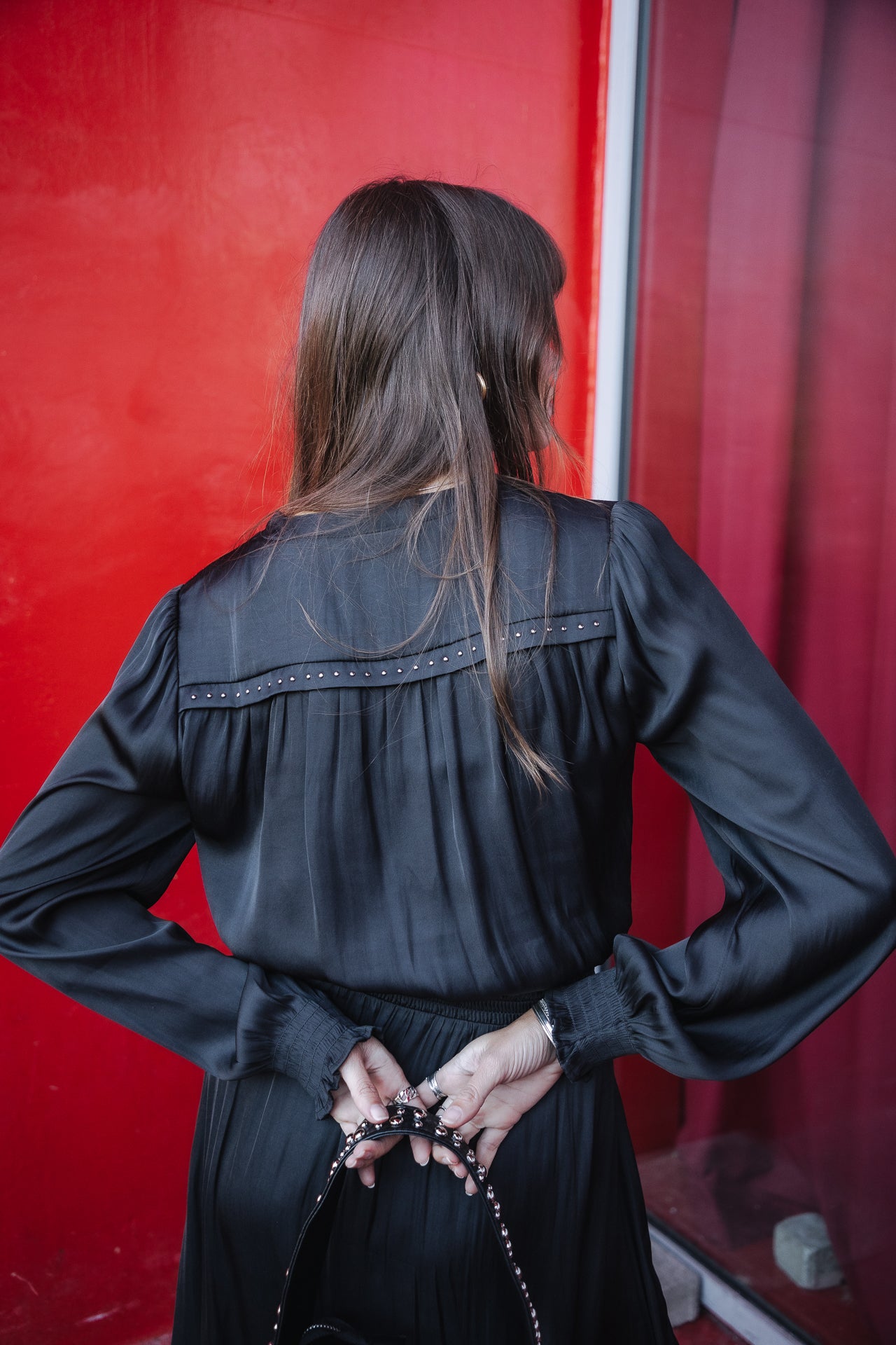 Robe longue Frau Rolinetti Plain black | Freeman T. Porter