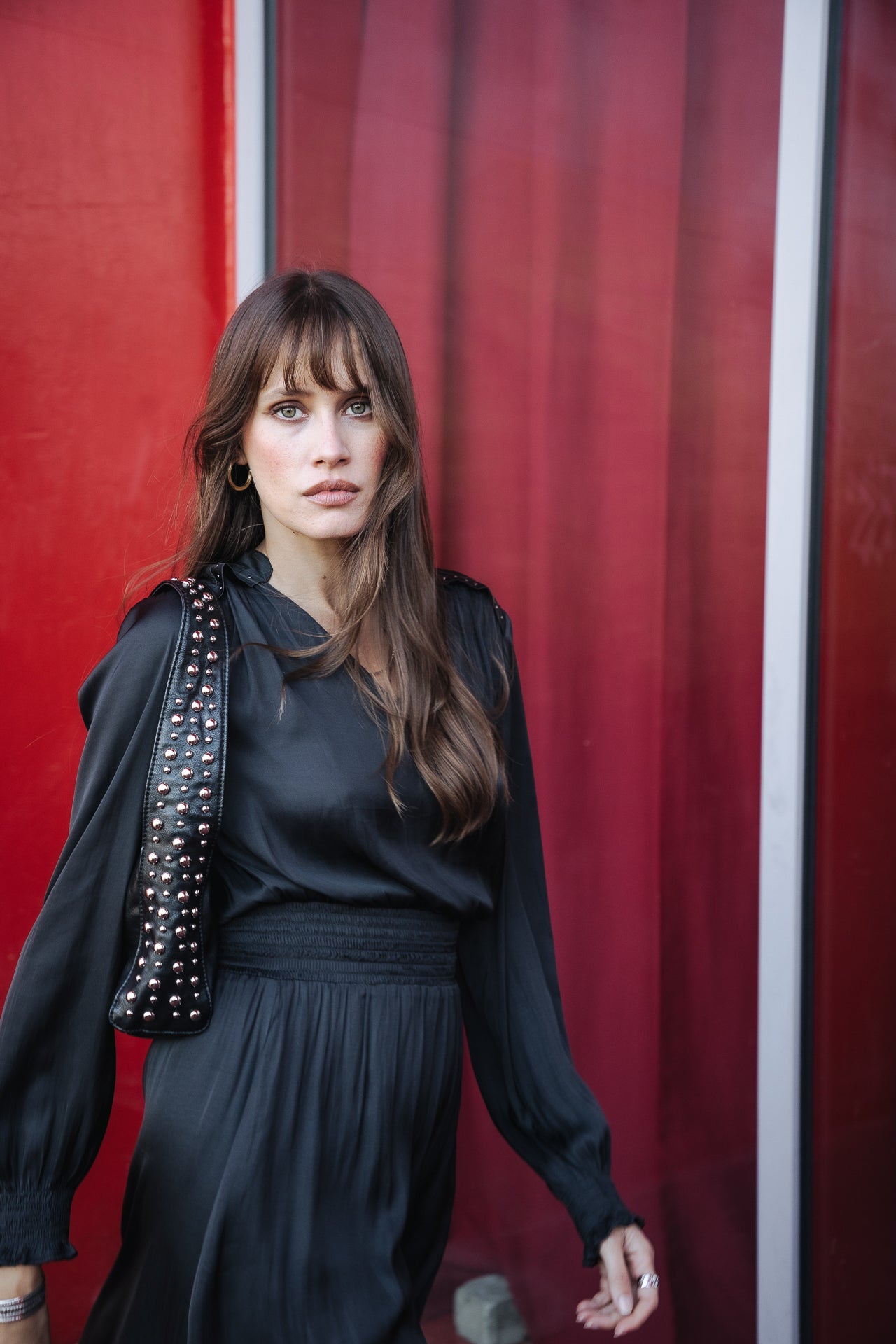 Robe longue Frau Rolinetti Plain black | Freeman T. Porter