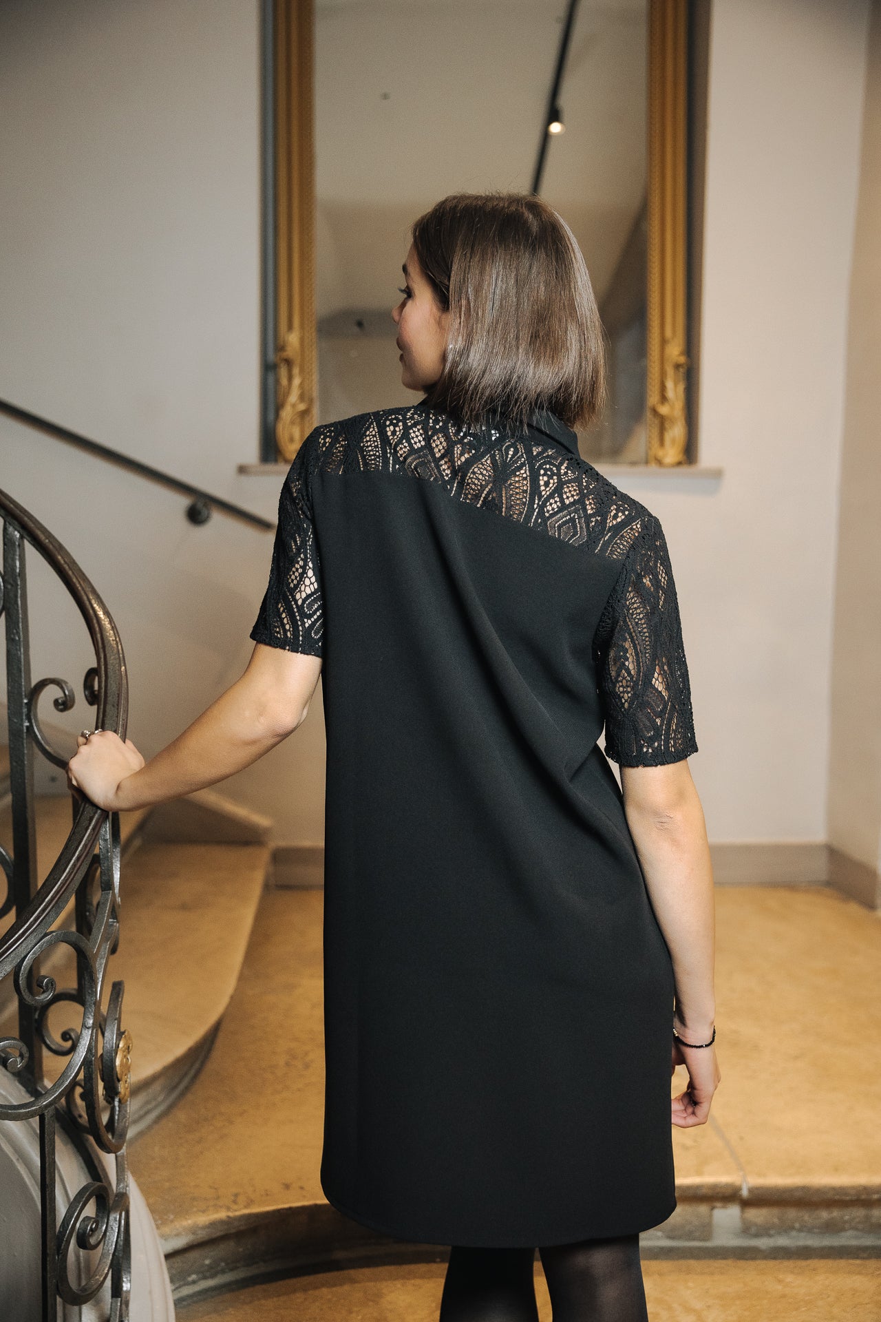 Robe courte Frau Raline Lace black | Freeman T. Porter