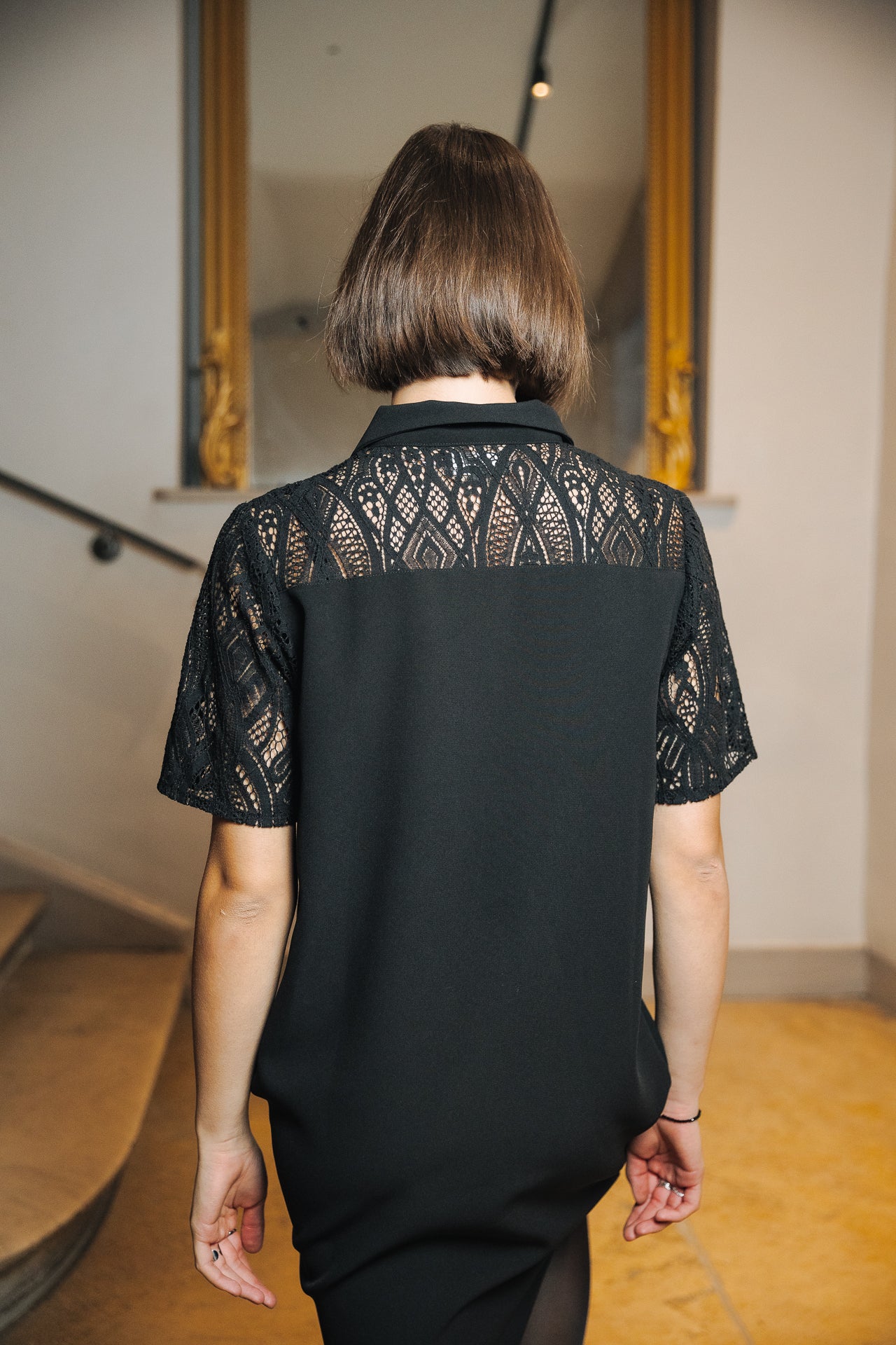 Robe courte Frau Raline Lace black | Freeman T. Porter