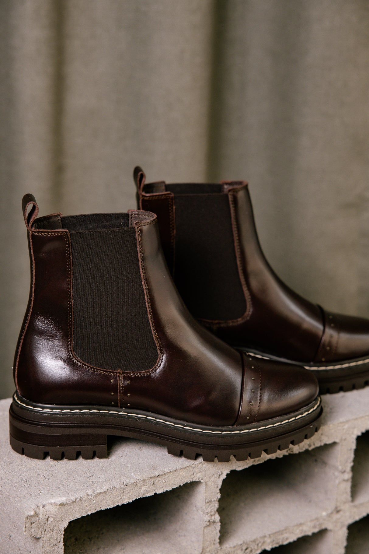 Boots Femme Verena Lisse dark brown | Freeman T. Porter