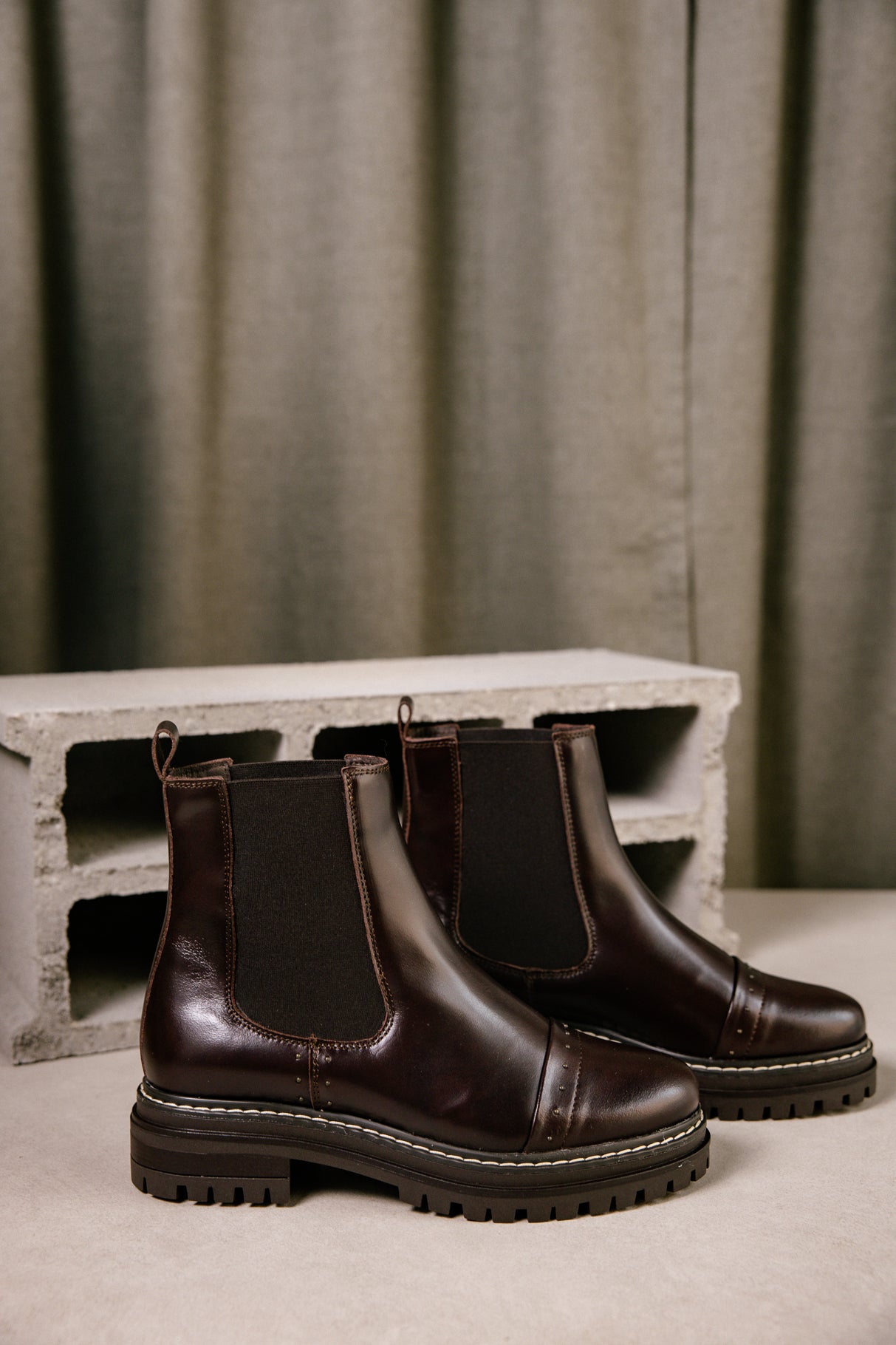 Boots Femme Verena Lisse dark brown | Freeman T. Porter
