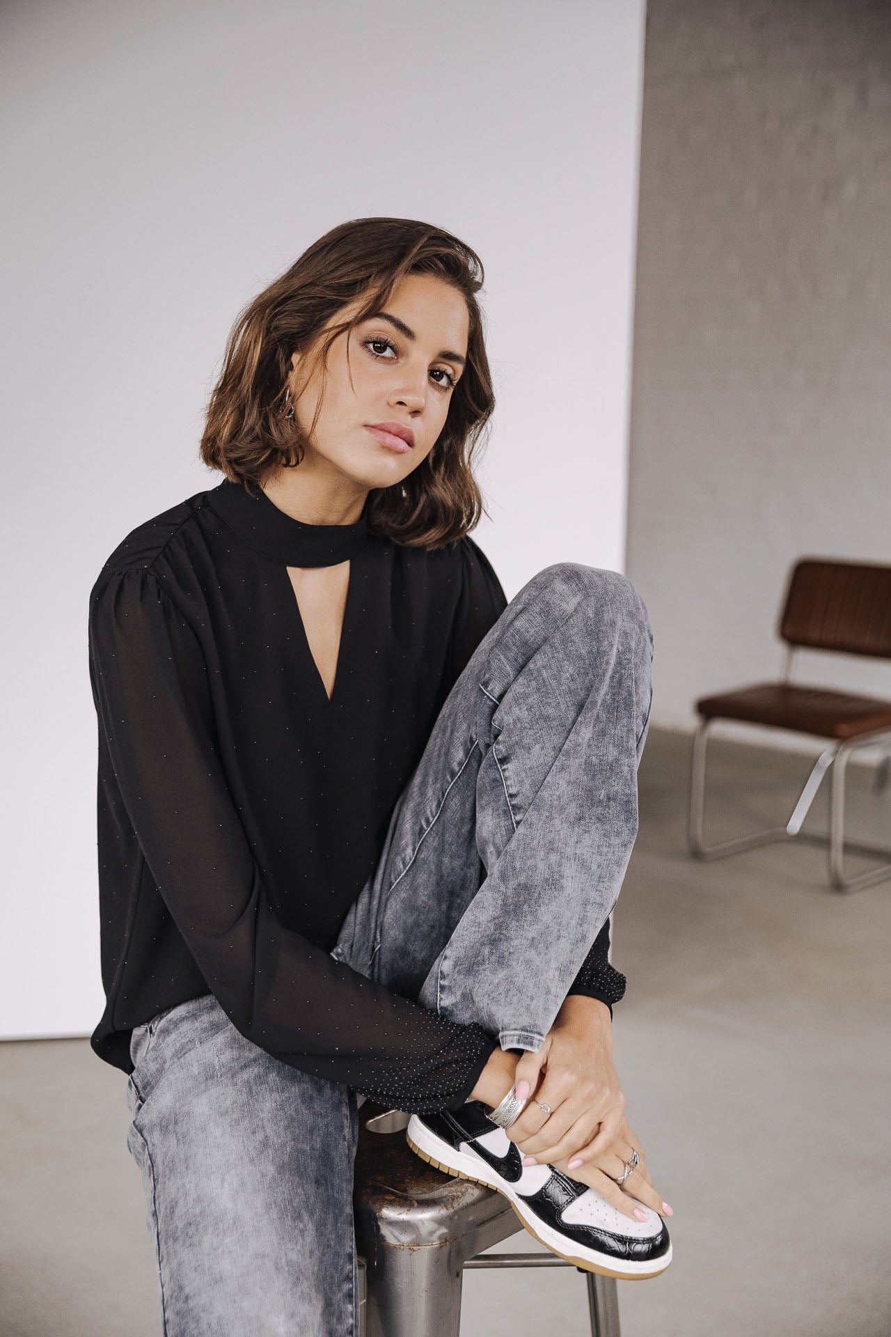 Blouse strass Mujer Bellany Strass black | Freeman T. Porter