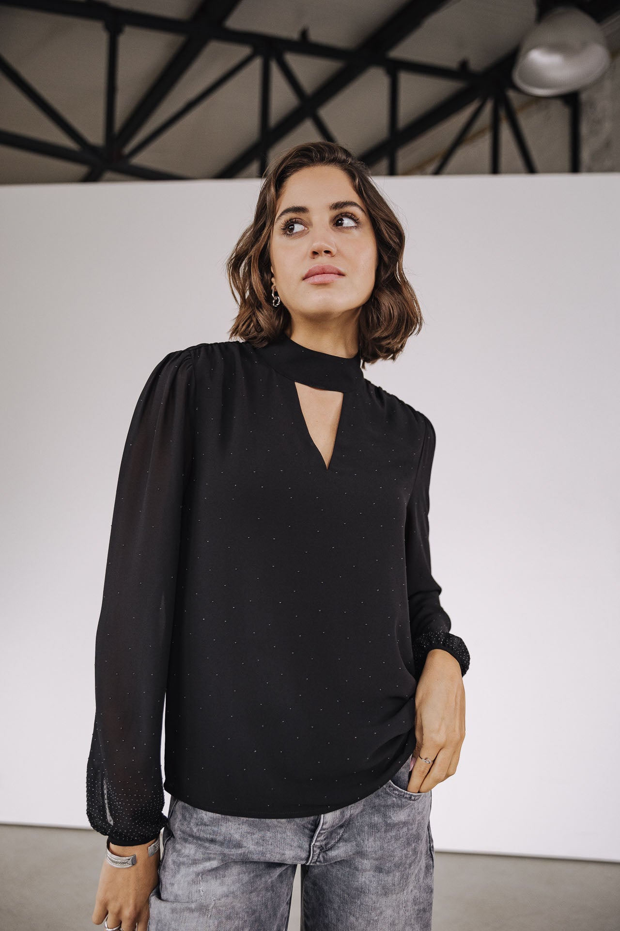 Blouse strass Mujer Bellany Strass black | Freeman T. Porter