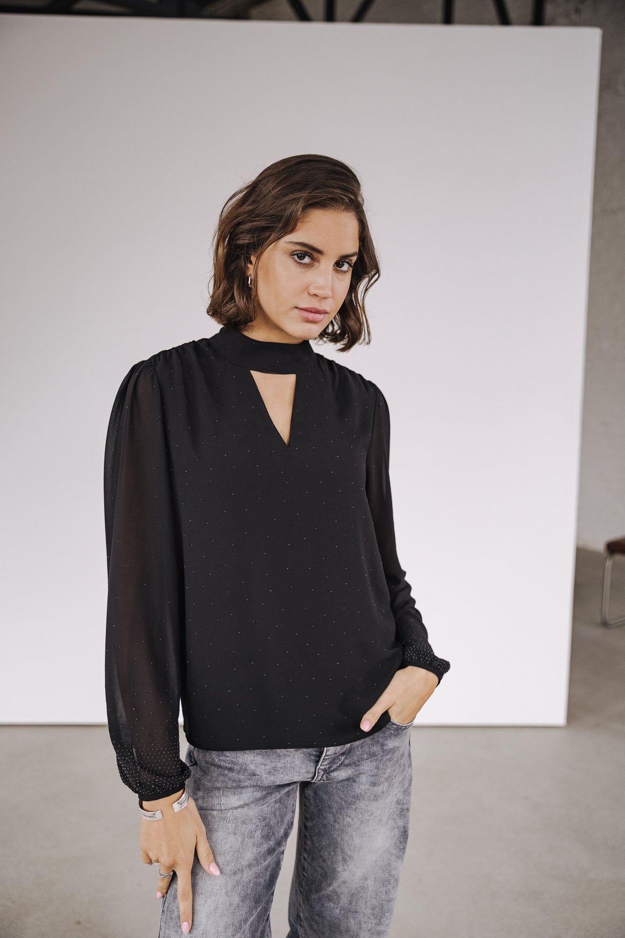Blouse strass Mujer Bellany Strass black | Freeman T. Porter